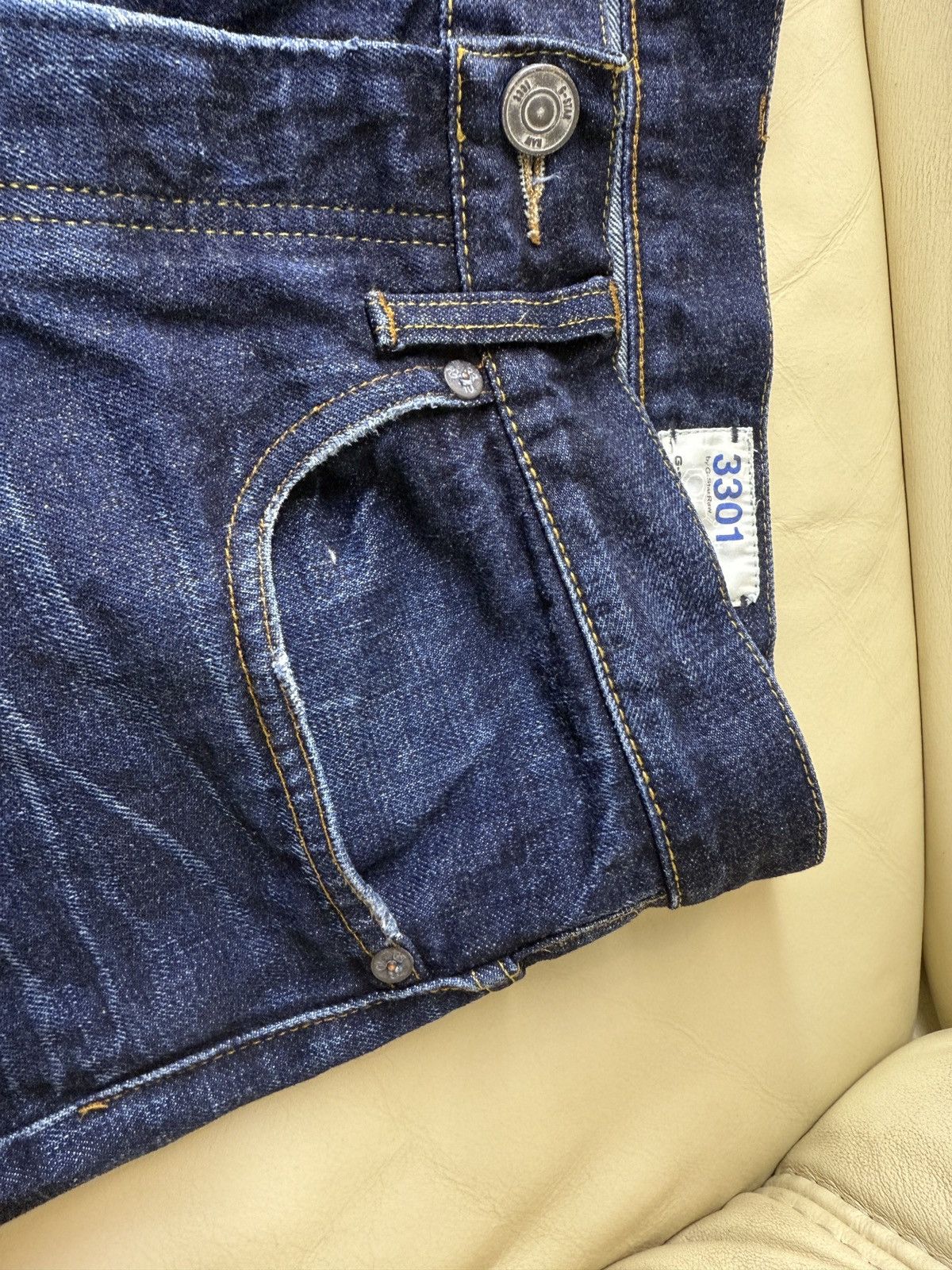 G-Star G Star Raw 3301 Denim Jeans Indigo Blue Size US 32 / EU 48 - 13 Thumbnail