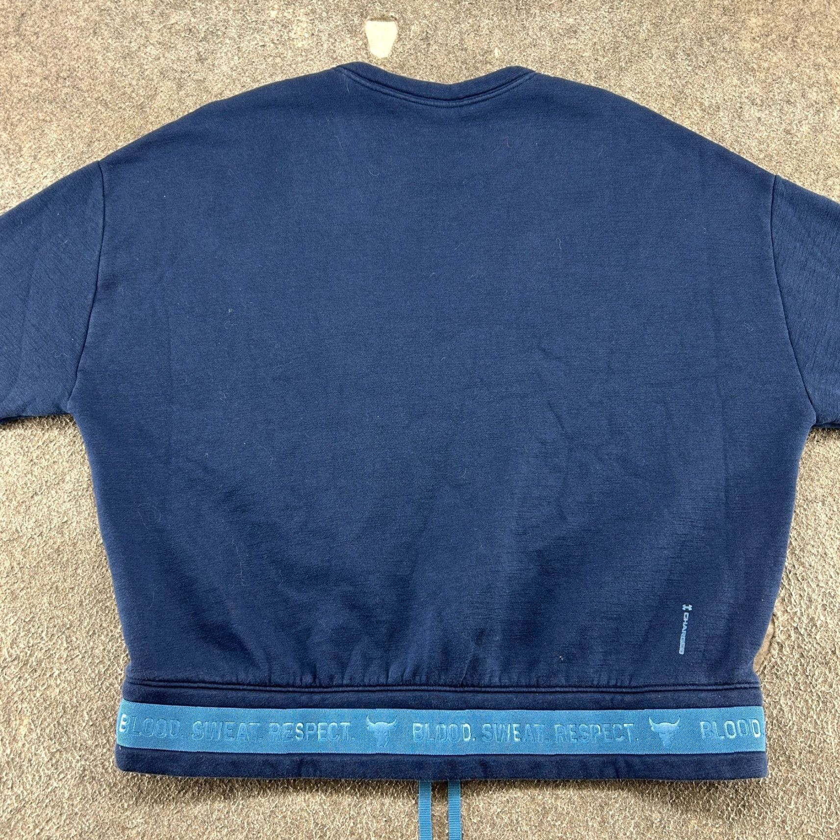 Under Armour Under Armour Sweatshirt Women L Blue Navy Pullover Fleece Athletic Zip Mock Neck Project Rock L Women's Blues Long Sleeve Solid 50 Chest Size L / US 10 / IT 46 - 6 Thumbnail
