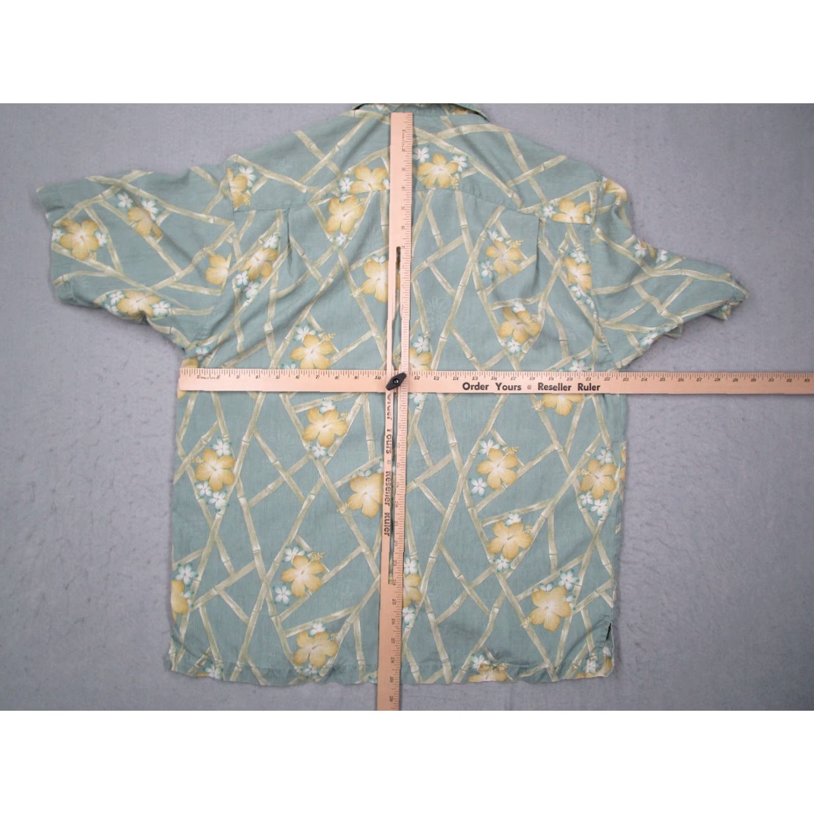 Tommy Bahama TOMMY BAHAMA Shirt Mens Medium Green Floral Button Up Silk Hawaiian Bamboo Tiki Size US M / EU 48-50 / 2 - 4 Thumbnail