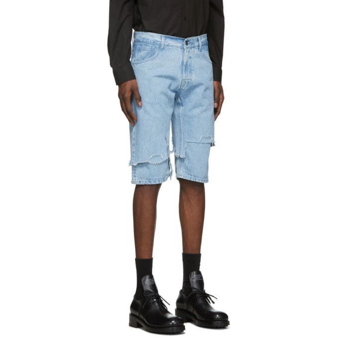 Raf Simons o1y0325 Denim Short in Blue Size US 33 - 3 Thumbnail