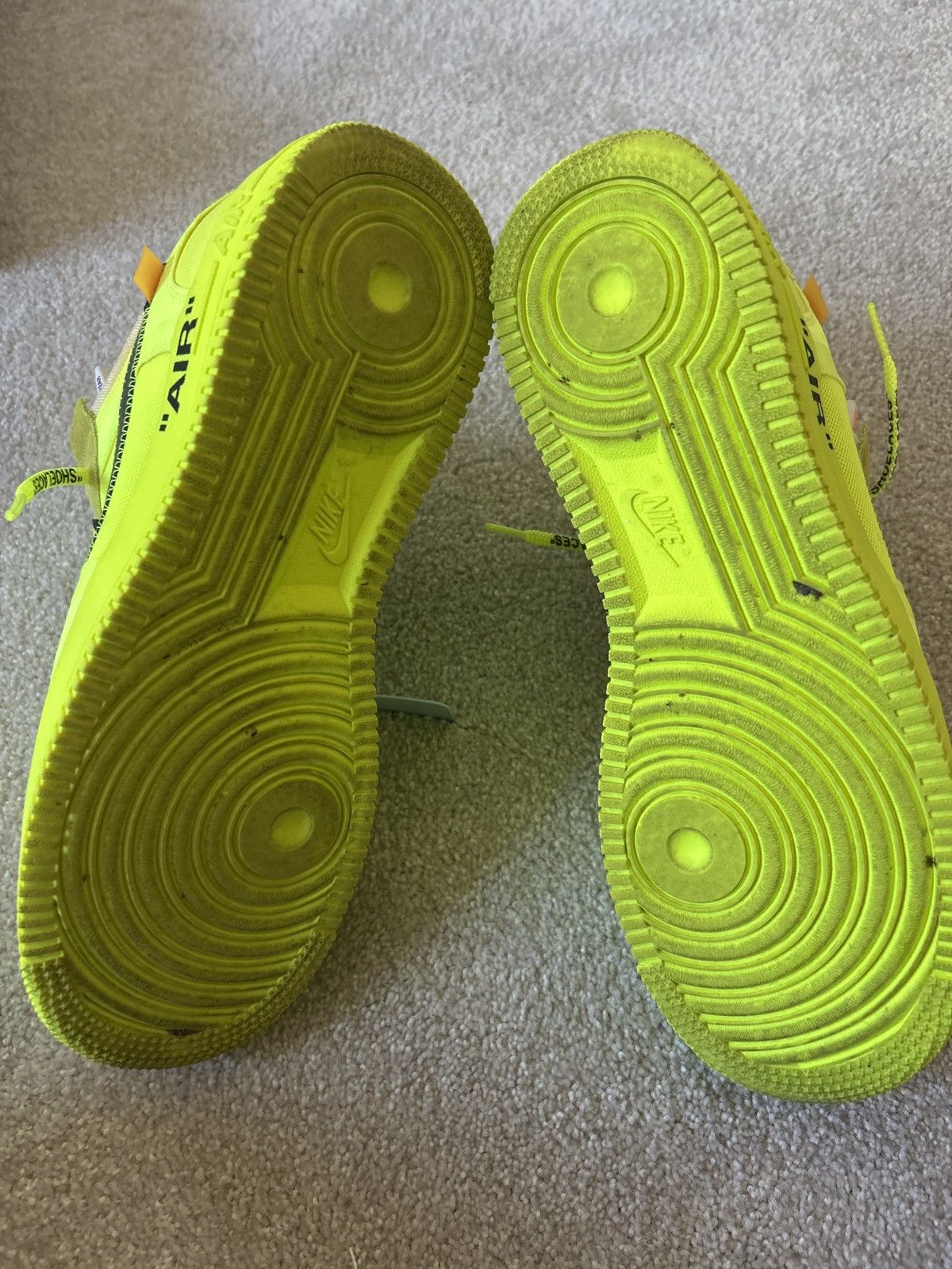 Nike × Off-White The 10: Nike Air Force 1 Low Off White Volt Size US 9.5 / EU 42-43 - 5 Thumbnail