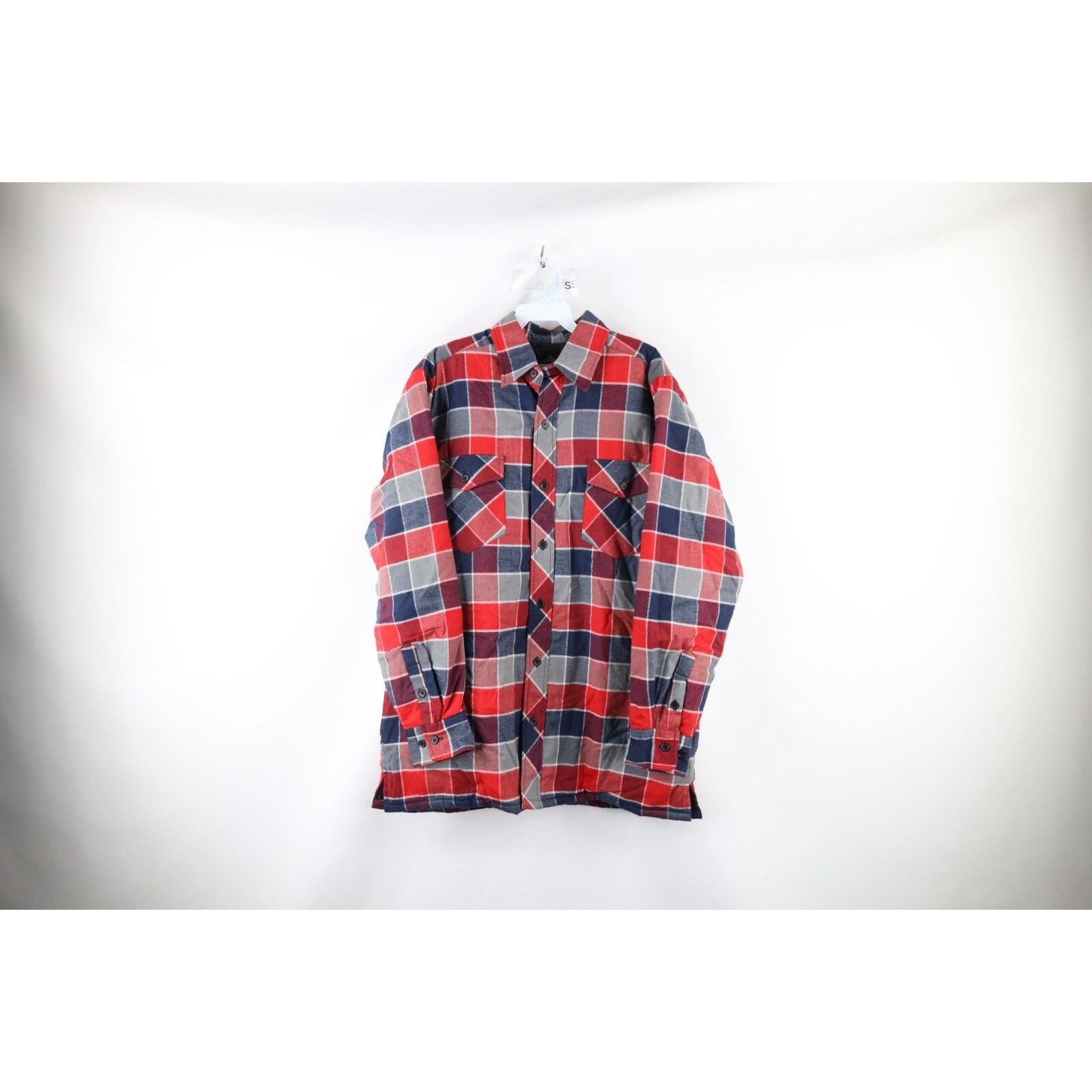 Vintage NOS Vintage 90s Streetwear Baggy Flannel Shirt Jacket Size US M / EU 48-50 / 2 - 1 Thumbnail