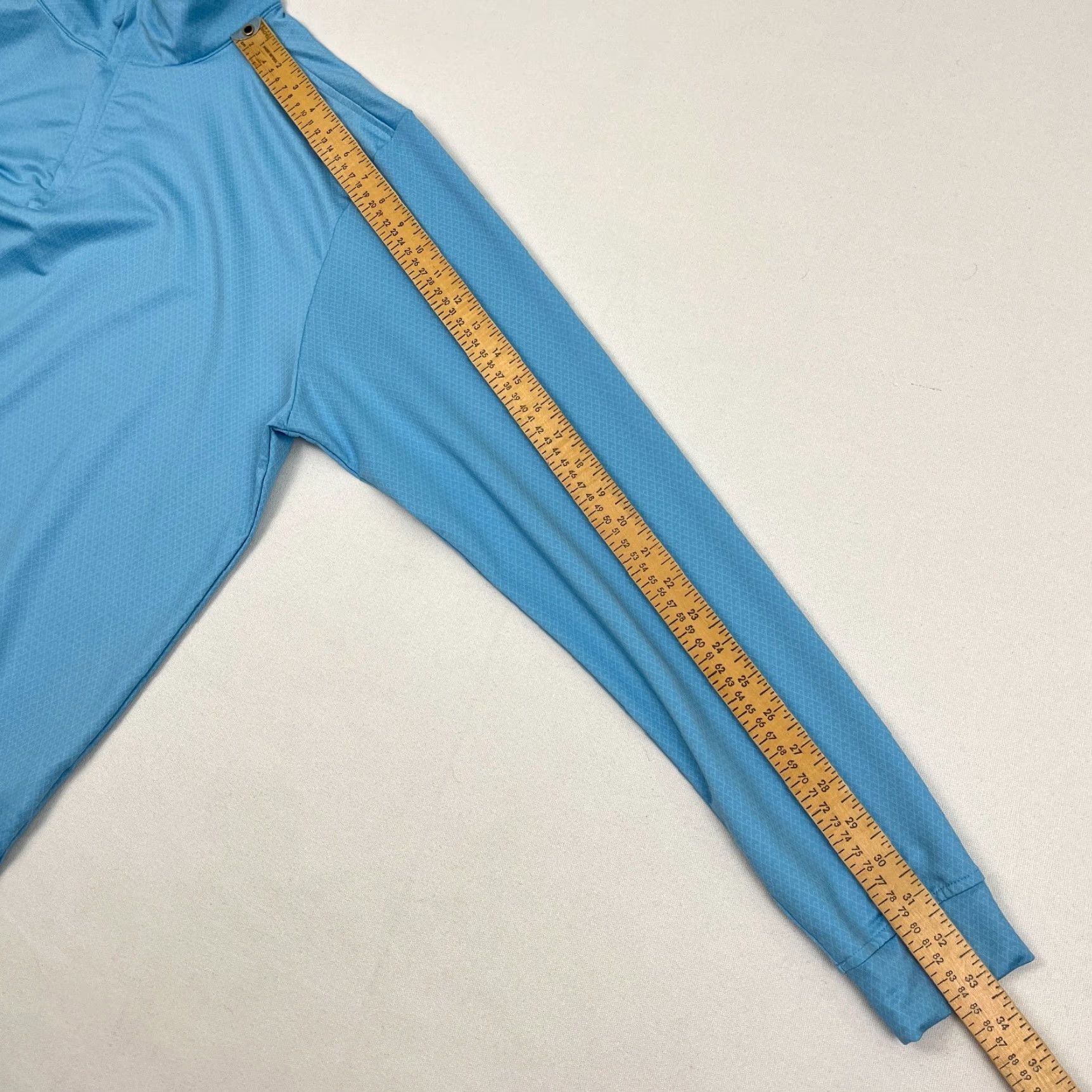 Footjoy FootJoy Pullover Mens L Blue Tonal Deco Diamond Performance Golf 1/4 Quarter Zip Shirt Jacket Mens Regular Blue Tonal Deco Diamond Short Sleeve? Size US L / EU 52-54 / 3 - 5 Thumbnail