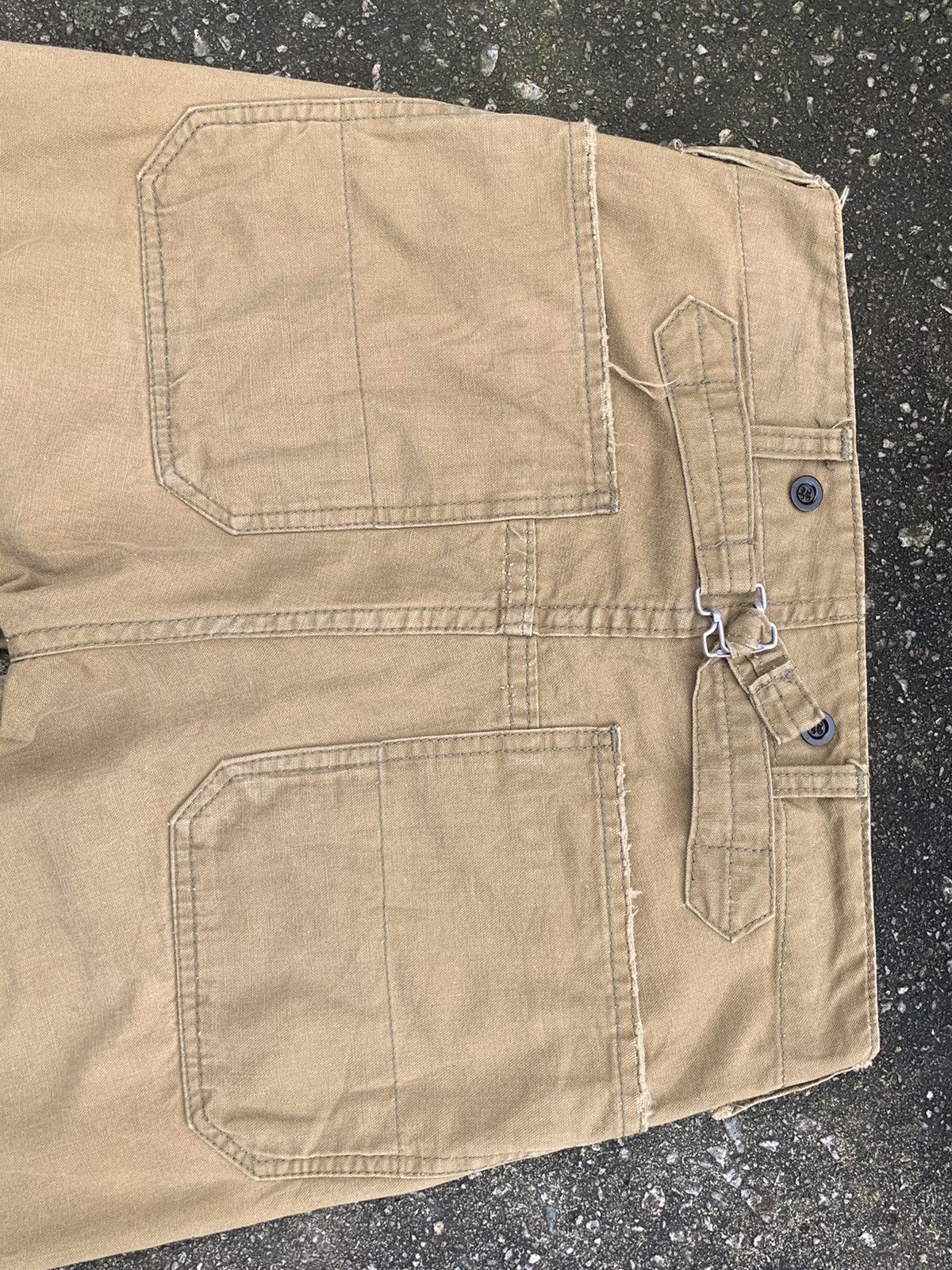 Chimala 🔥Distressed Chimala Fatigue Baker Buckle Back CANVAS Pants Size US 28 / EU 44 - 14 Thumbnail