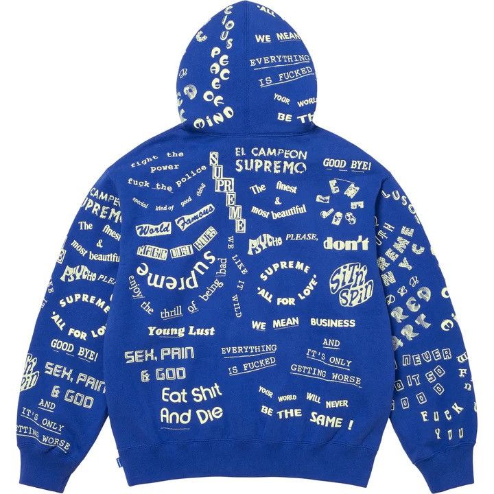 Supreme Supreme Too Deadly Hooded Sweatshirt Royal Size XXL Size US XXL / EU 58 / 5 - 6 Thumbnail