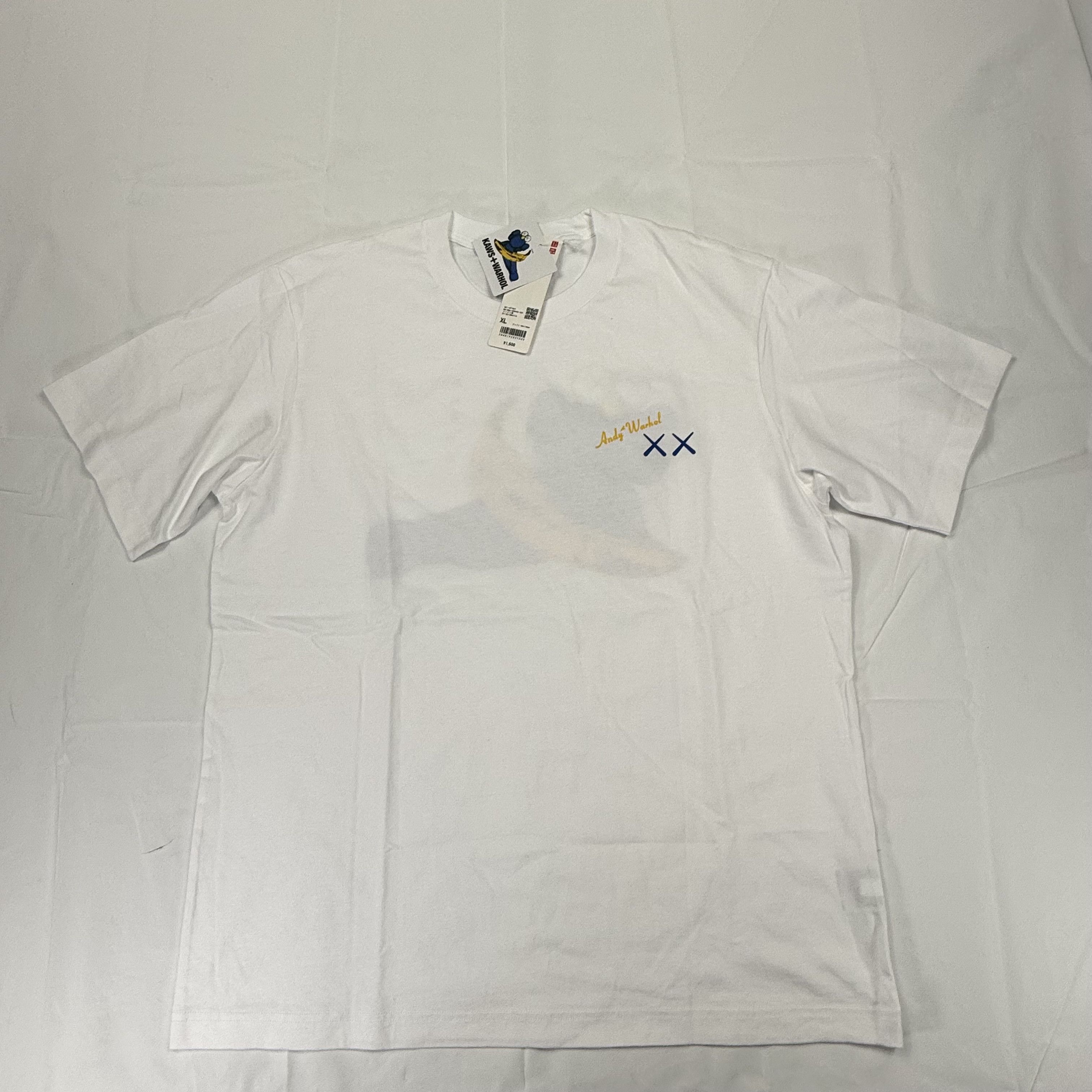 Andy Warhol × Uniqlo Uniqlo KAWS x Andy Warhol White Graphic T-Shirt XL Size US XL / EU 56 / 4 - 3 Thumbnail