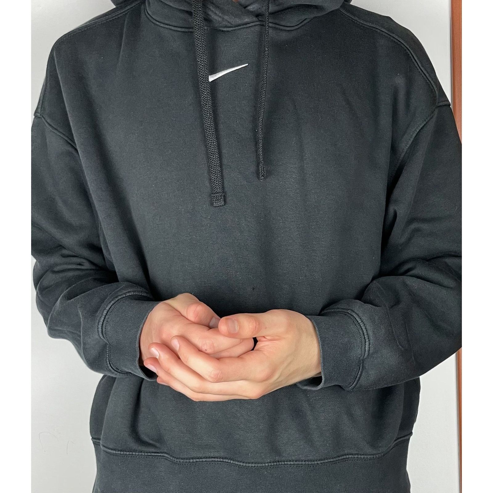 Nike Nike Men's Black Cotton Long Sleeve Pullover Hoodie Medium Size US M / EU 48-50 / 2 - 2 Thumbnail