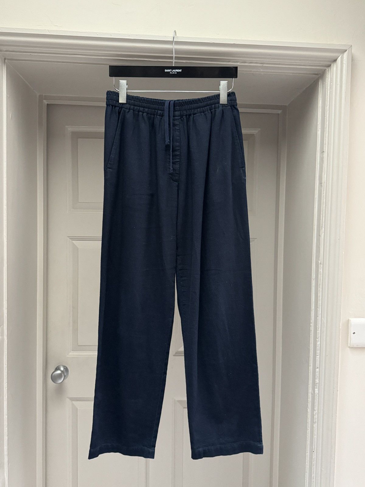 The Row Mens Blue Cotton Drawstring Pants size XS
