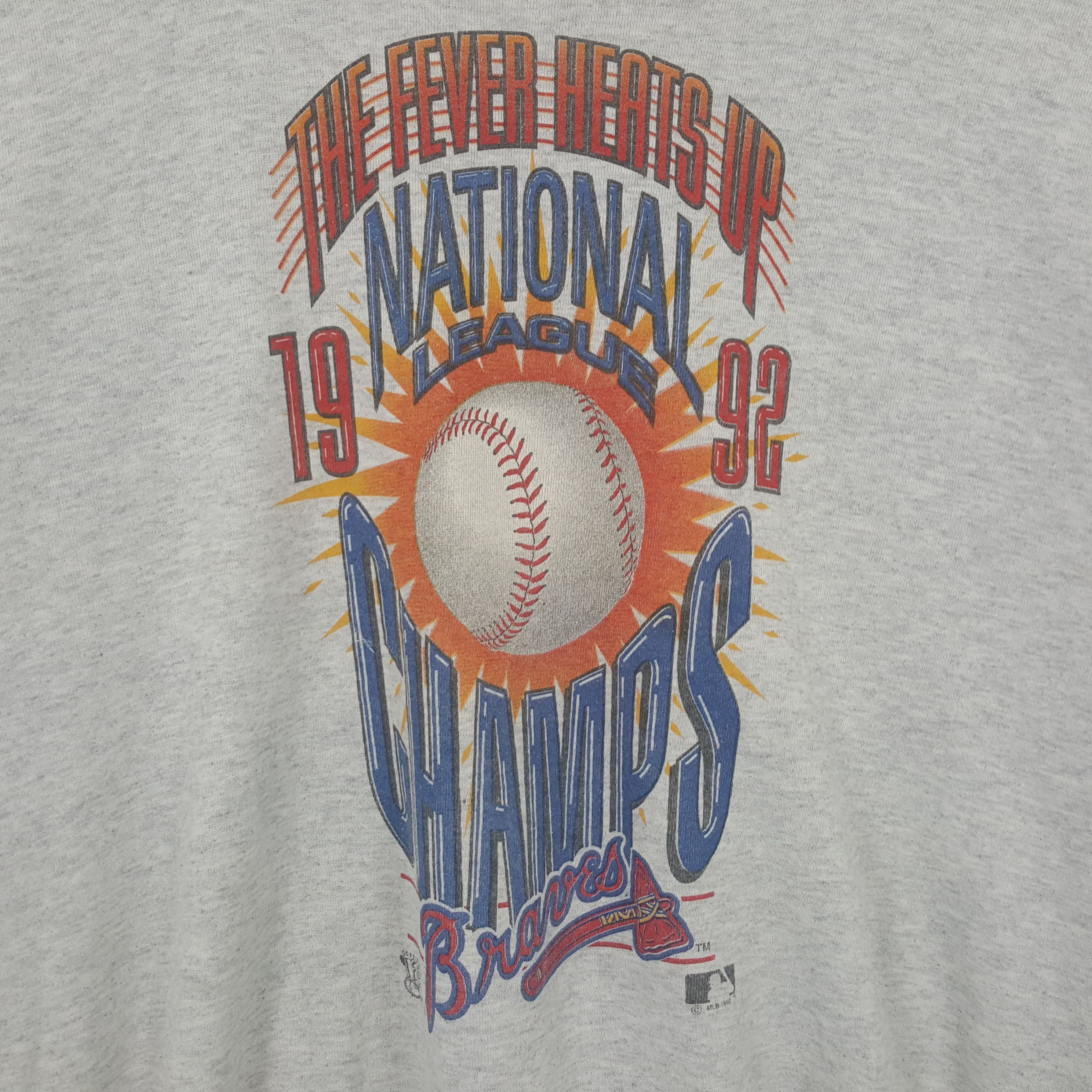 MLB × Vintage ATLANTA BRAVES Baseball Team MLB Vintage Sweatshirt C287N6 Size US L / EU 52-54 / 3 - 2 Thumbnail