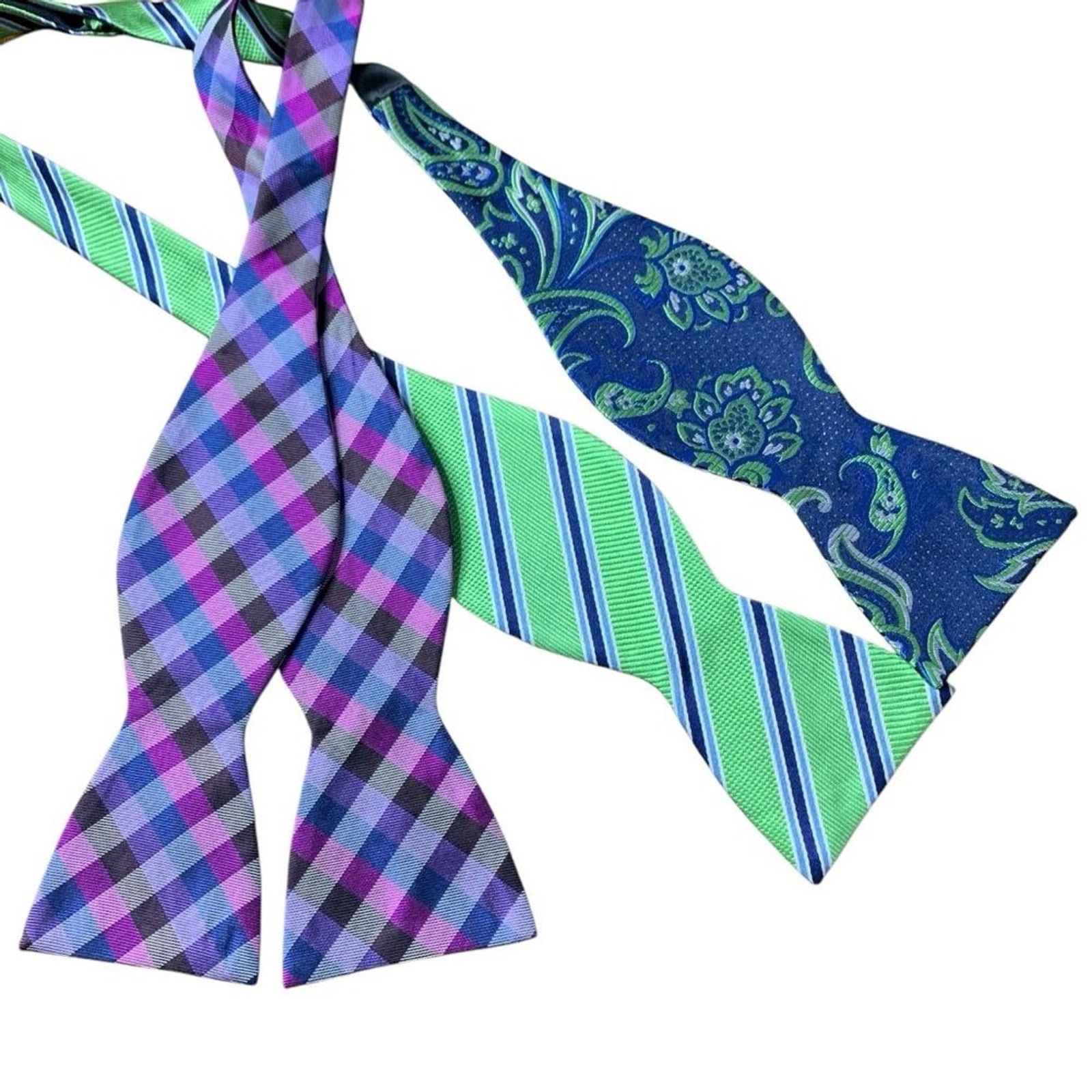 The Tie Bar Lot of 2 The Tie Bar Silk Bow Ties Men's Stain Resistant Size ONE SIZE - 10 Thumbnail