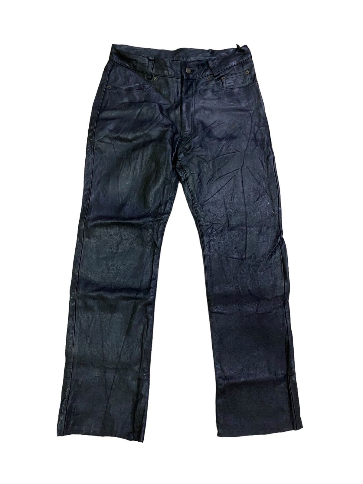 Leather 💥Vintage Japanese Leather Pant Size US 29 - 2 Thumbnail