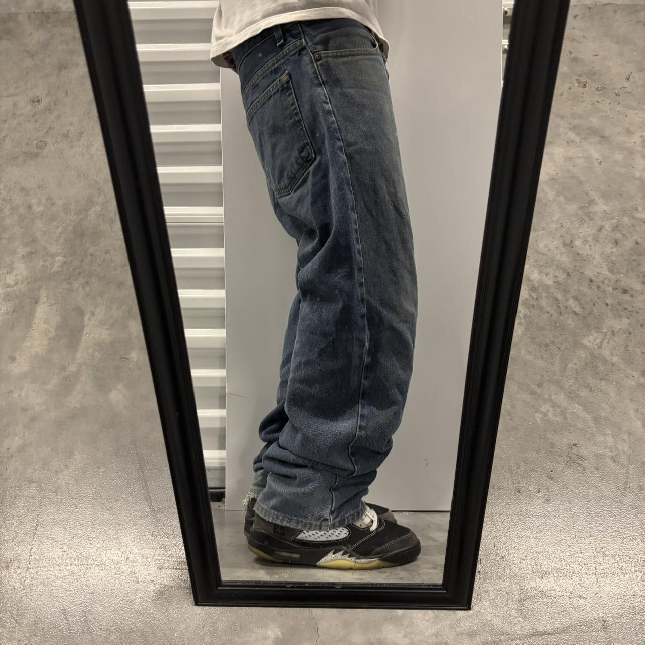 Japanese Brand × Vintage Crazy Vintage Y2K/2000s Grunge Dark Wash Skater Denim Jeans! Size US 34 / EU 50 - 2 Thumbnail