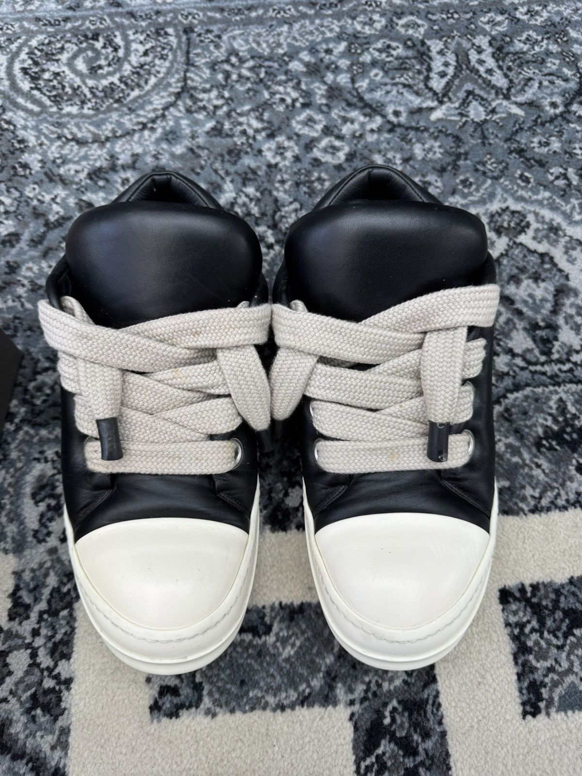 Rick Owens Rick Owens Hollywood Jumbo Laced Low 'Black Milk' Size US 11 / EU 44 - 3 Thumbnail