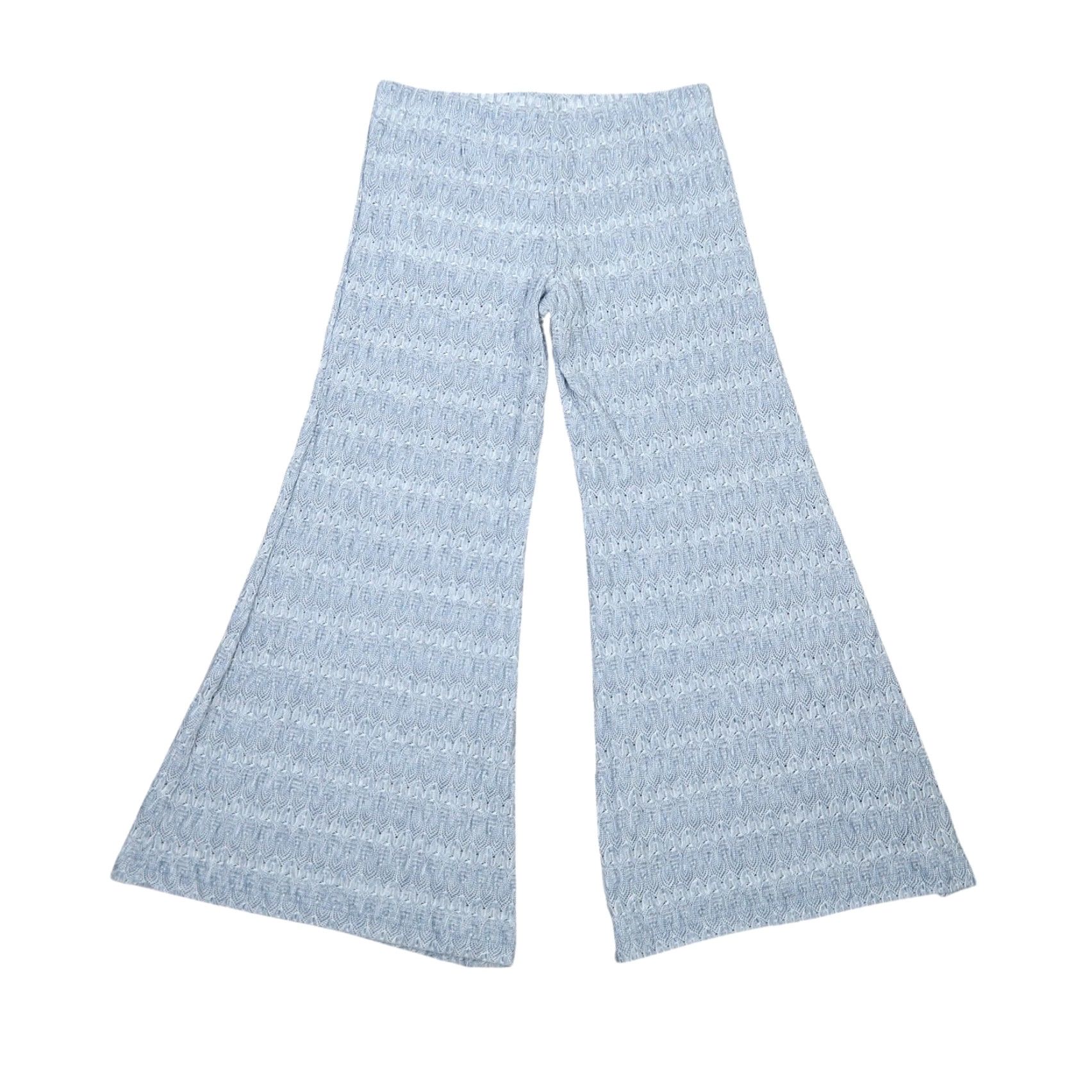 Free People VINTAGE Free People Blue Lace Mid Rise Flare Bell Bottom Pants Womens 4 Bohemian Hippie Spring Summer Fall Size 27" / US 4 / IT 40 - 3 Thumbnail