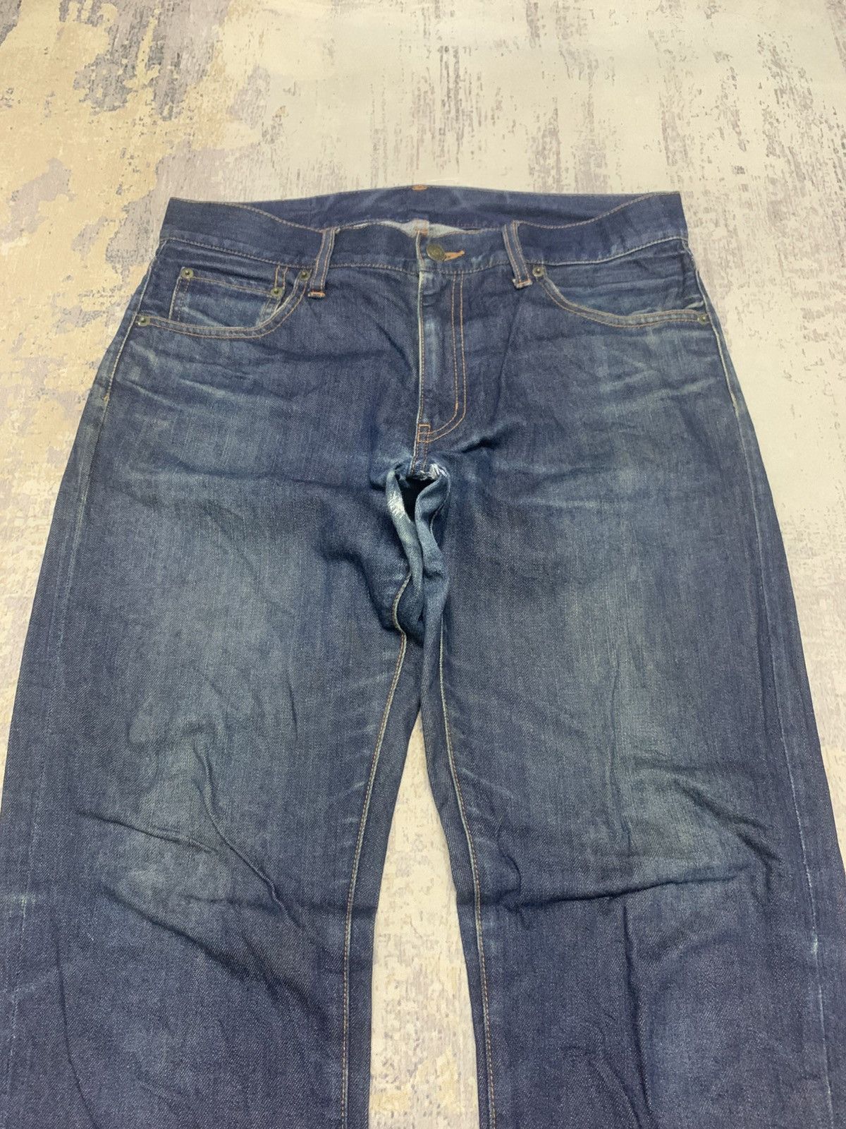Japanese Brand H by Figer Indigo Slim Fit Jeans W 34x32 Size US 34 / EU 50 - 2 Thumbnail