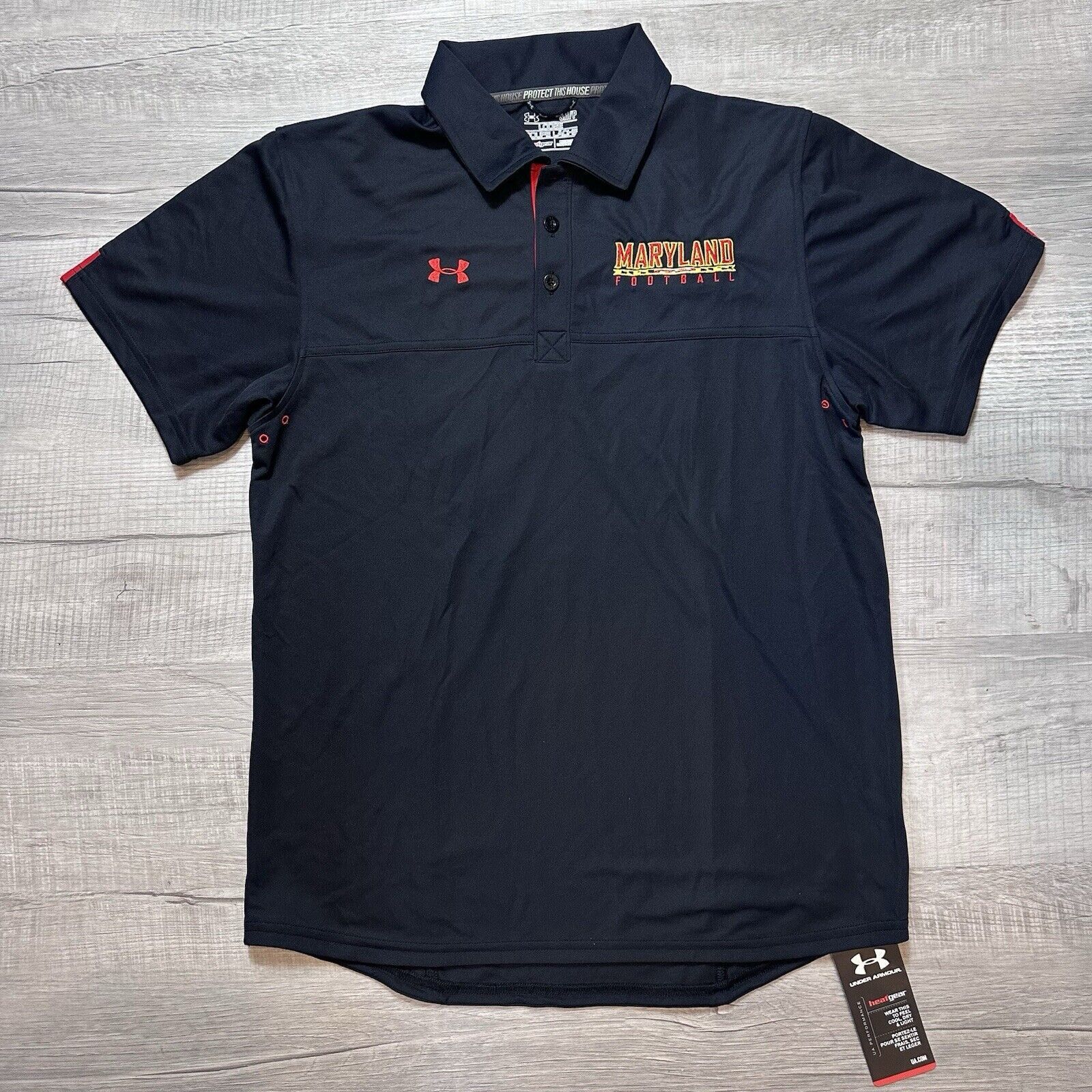 Under Armour Under Armour Maryland Terrapins Football Men's Black Polo Size US S / EU 44-46 / 1 - 1 Thumbnail