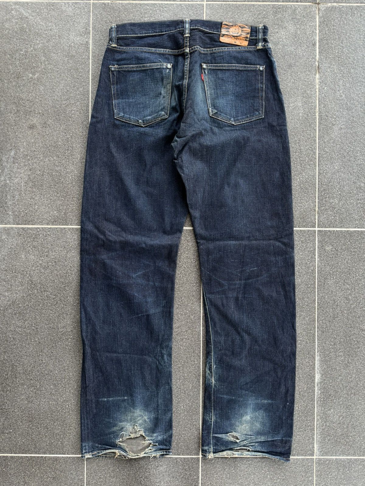 Japanese Brand Vintage Triple Square Selvedge Distressed Denim Size US 33 - 11 Thumbnail