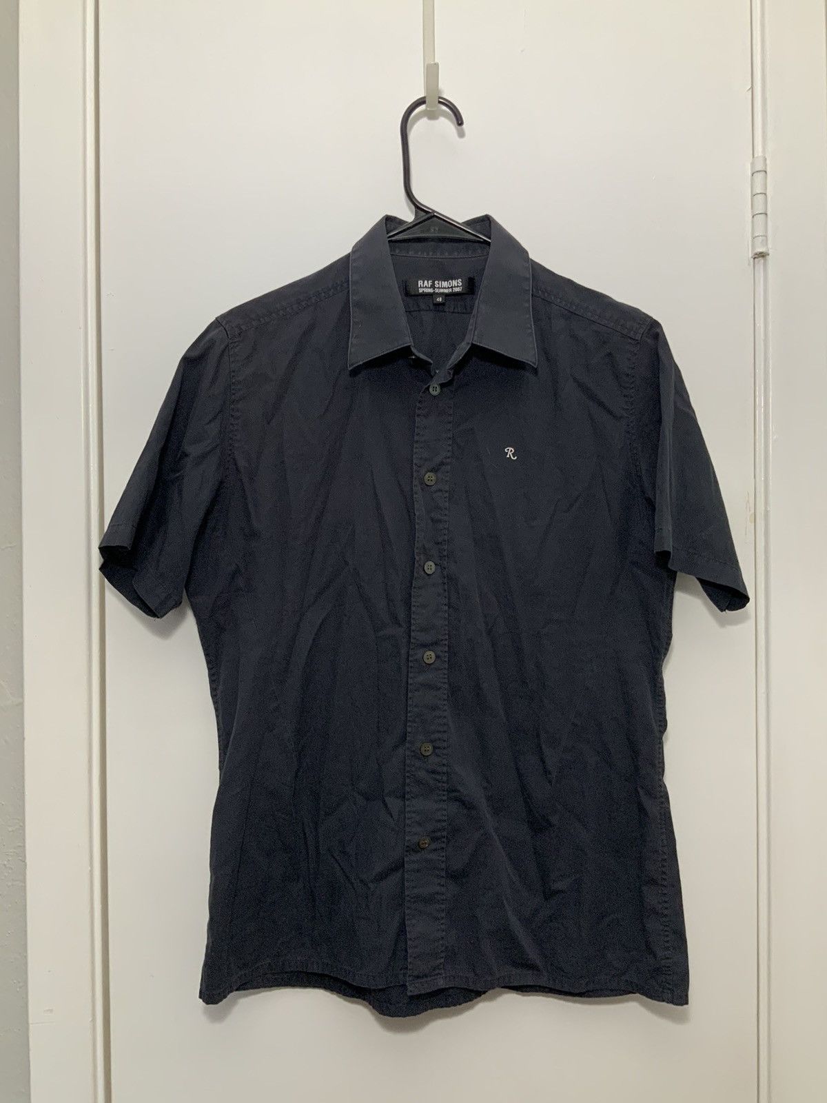 image of Raf Simons Blue Button Up 2007 in Navy, Men's (Size Small)