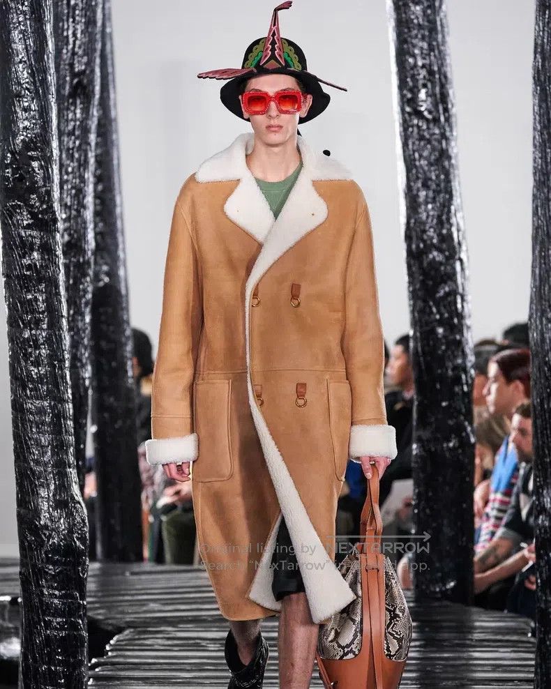 Loewe Loewe Men's Fur-Trimmed Full-Length Coat Size US S / EU 44-46 / 1 - 2 Thumbnail