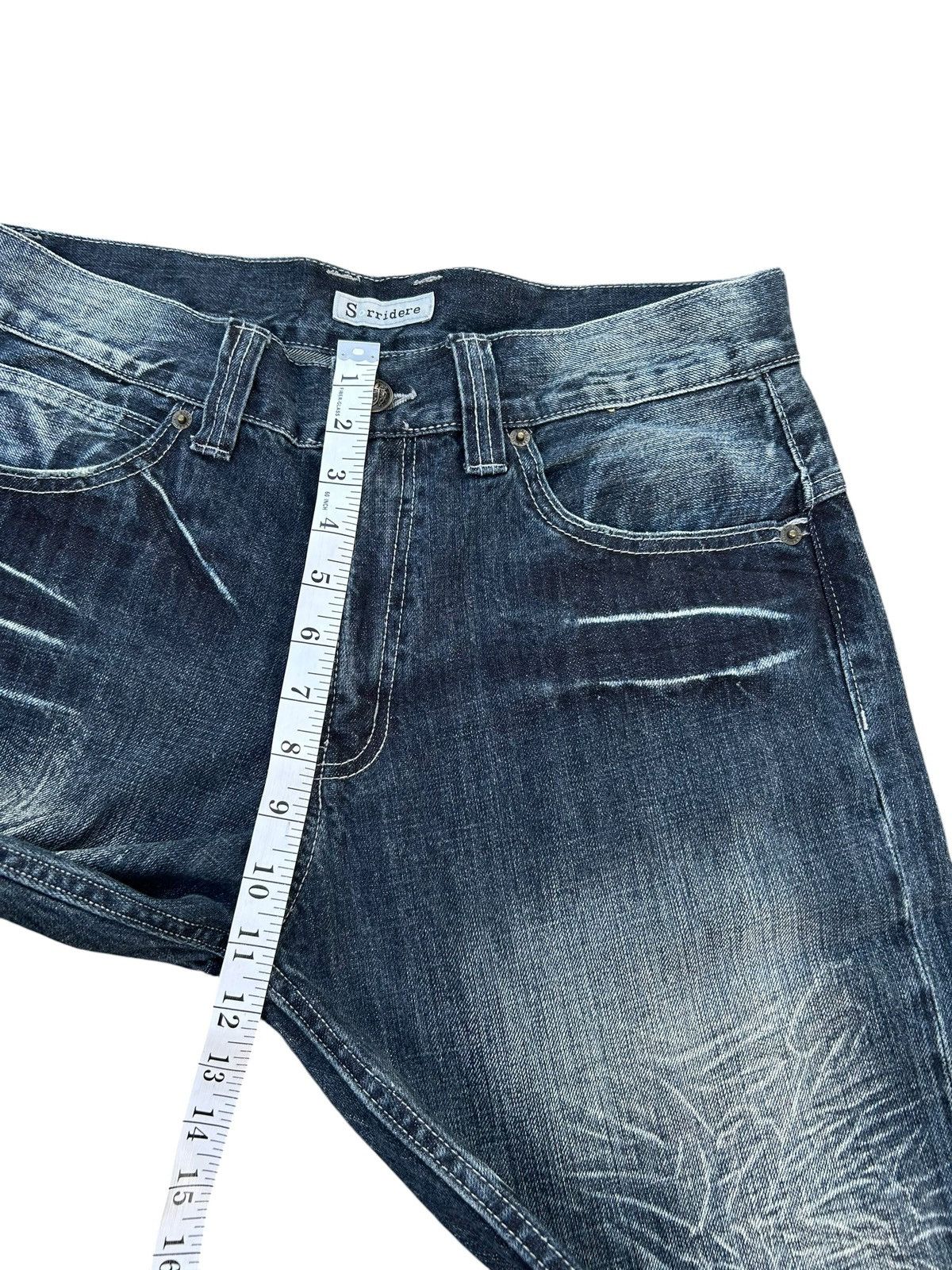 Kapital FLARE JAPANESE PUNK SORRIDERE DISTRESSED DENIM JEANS Size US 33 - 16 Thumbnail