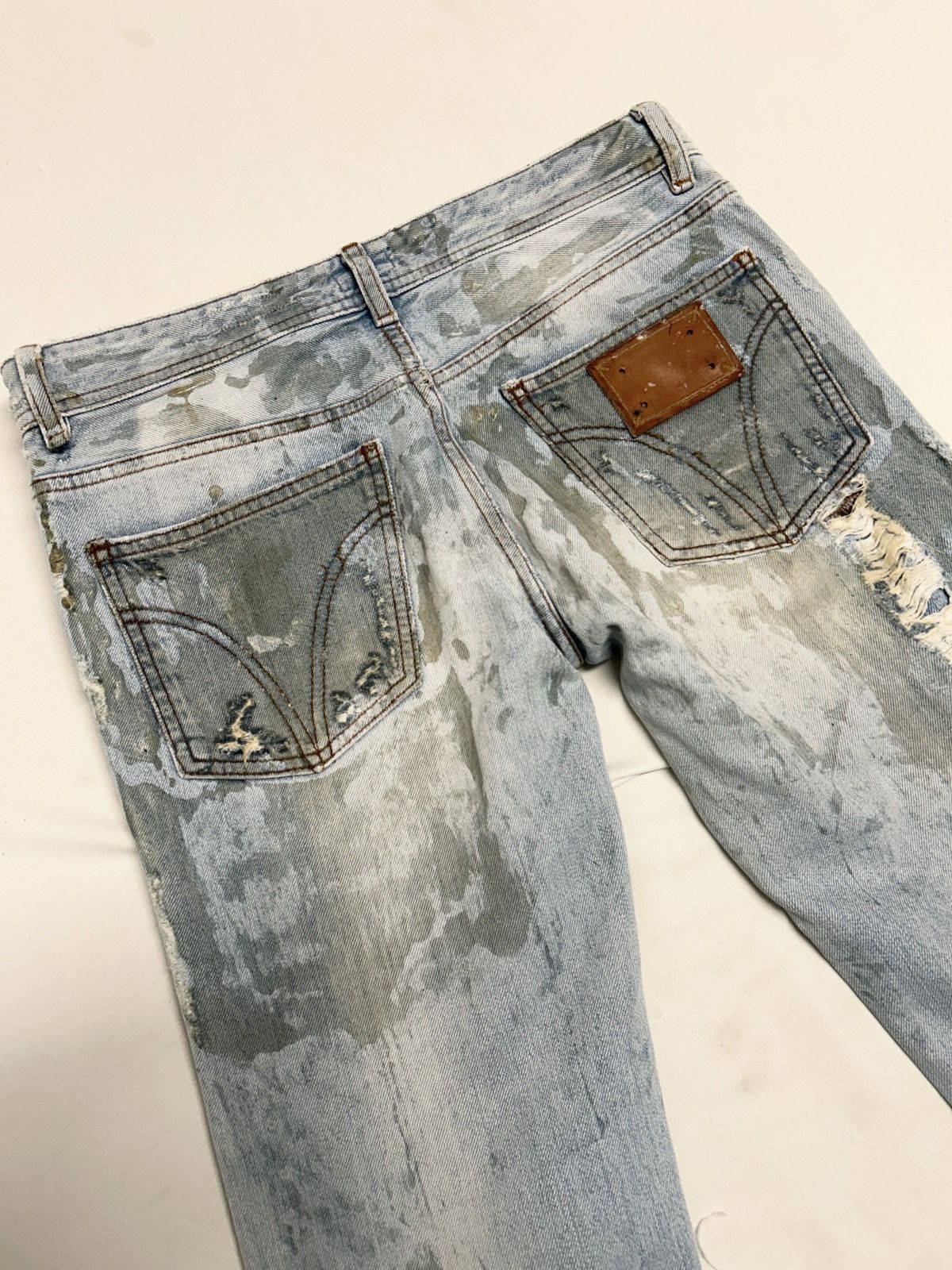Dolce & Gabbana 2000s Audacious Waxed Denim Jeans Size US 28 / EU 44 - 7 Thumbnail