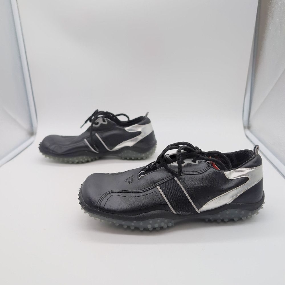 Other Soho Men's Black and Silver Athletic Shoes Spike Soles Sz 9 Size US 9.5 / EU 42-43 - 4 Thumbnail