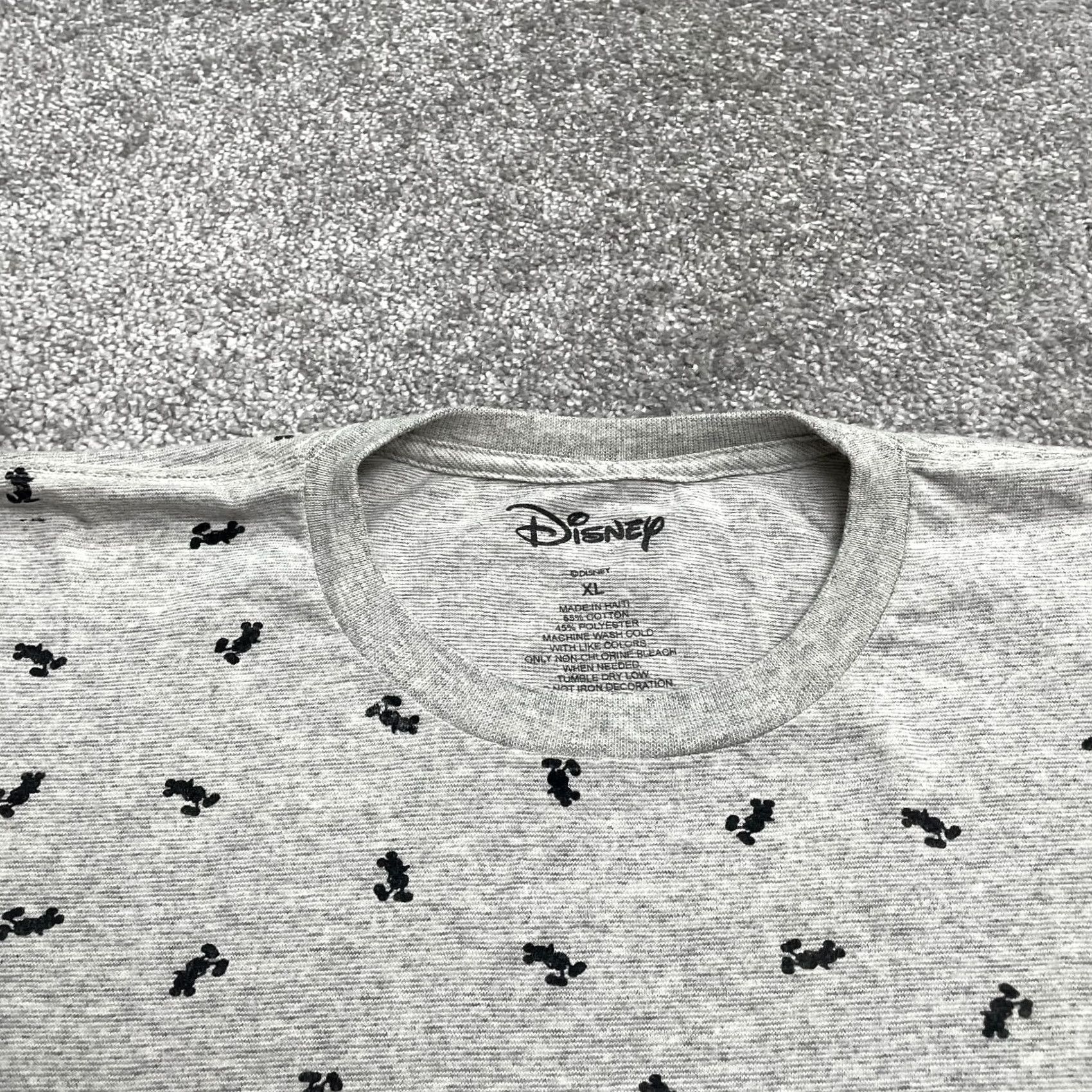 Disney Disney Mickey Mouse T-Shirt Mens XL Gray Graphic Print Crew Neck Short Sleeve Cotton Polyester Regular Fit Vintage: No Size US XL / EU 56 / 4 - 3 Thumbnail