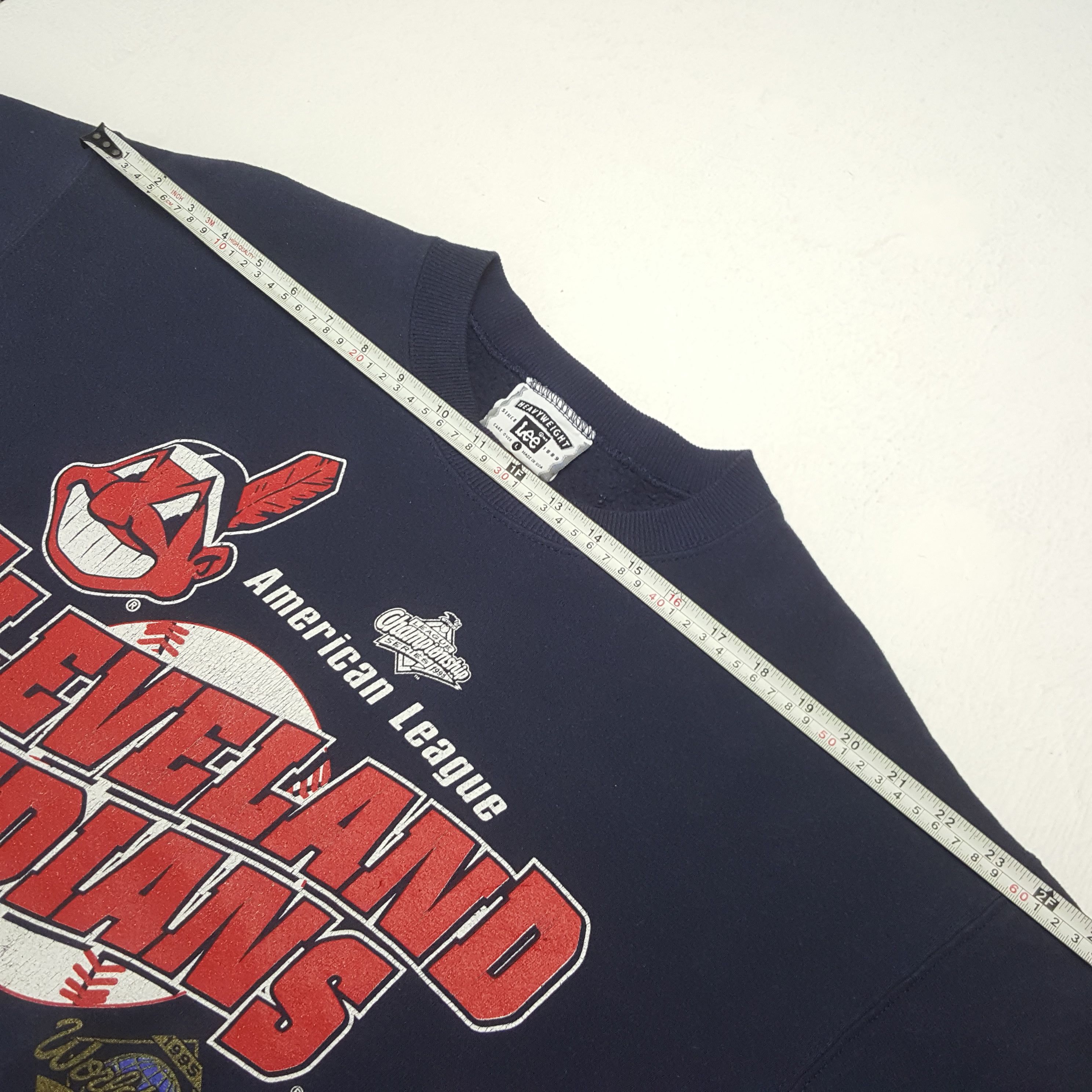 Lee × MLB × Vintage Vintage Cheveland Indians Baseball Team Sweatshirt C287N12 Size US L / EU 52-54 / 3 - 5 Thumbnail