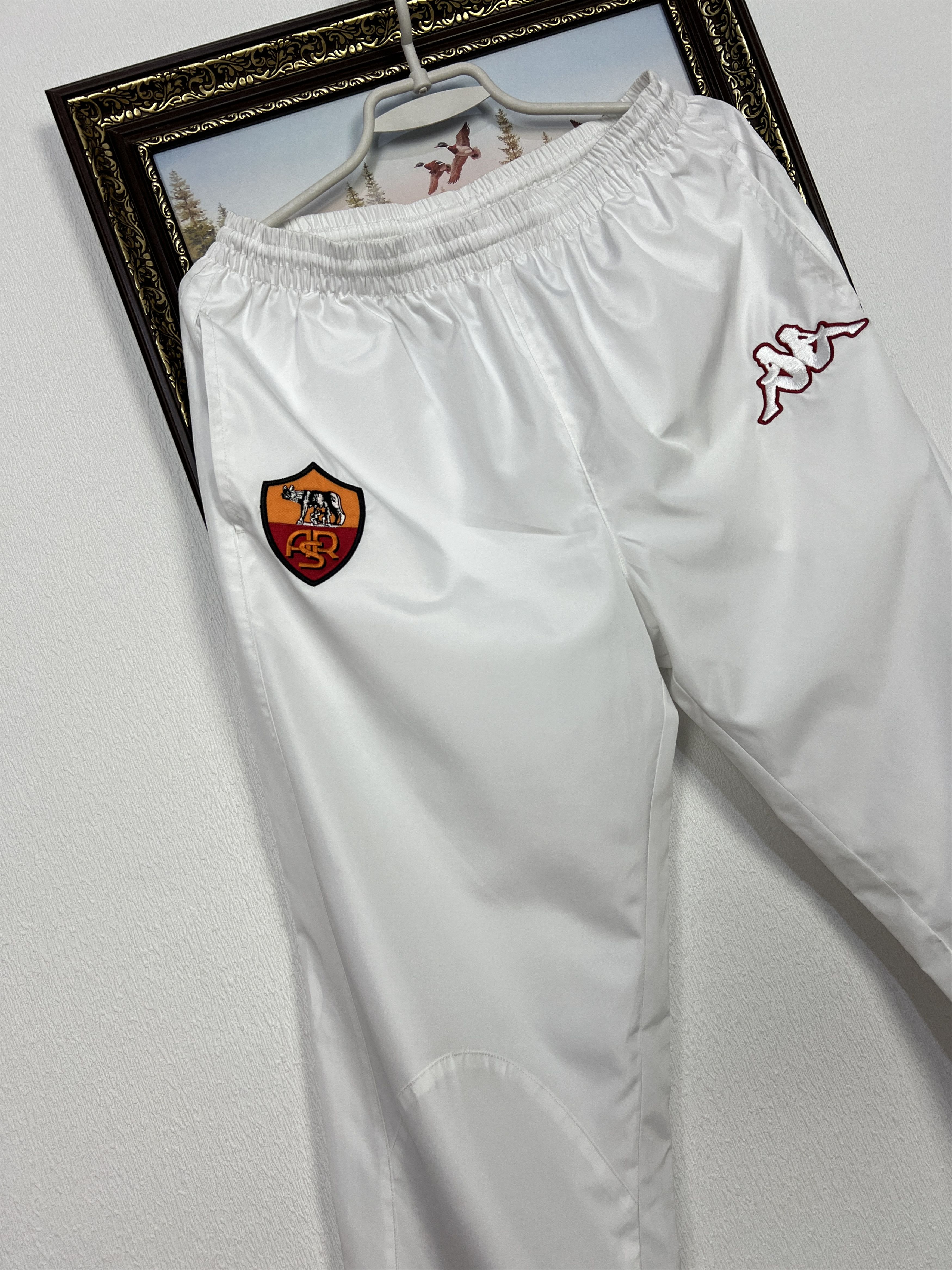 Kappa Vintage Kappa AC Roma White Football Pants Soccer Nylon L Size US 34 / EU 50 - 3 Thumbnail