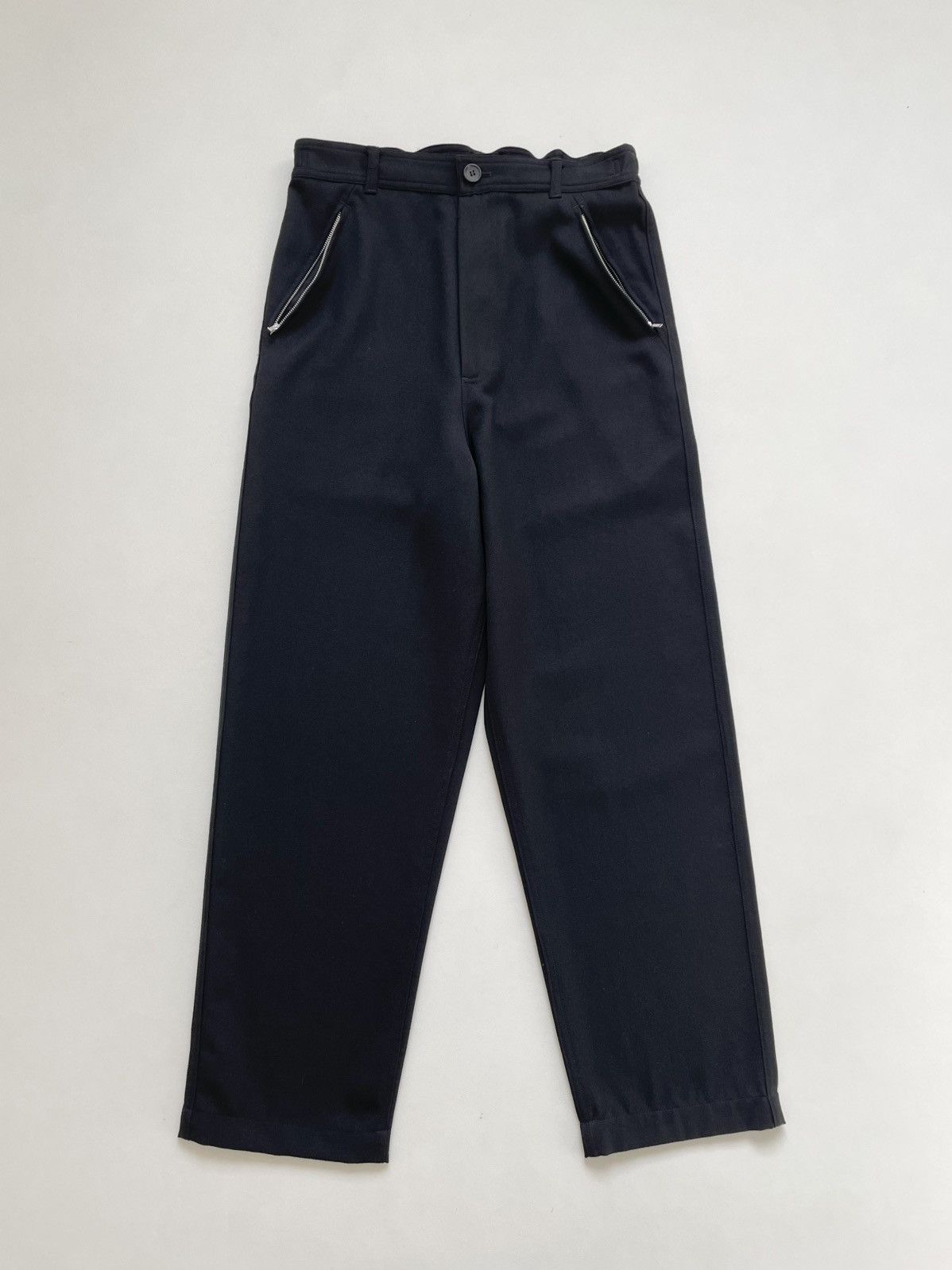 Comme des Garcons Black Wool Wide Leg Utility Trousers Size US 32 / EU 48 - 2 Thumbnail