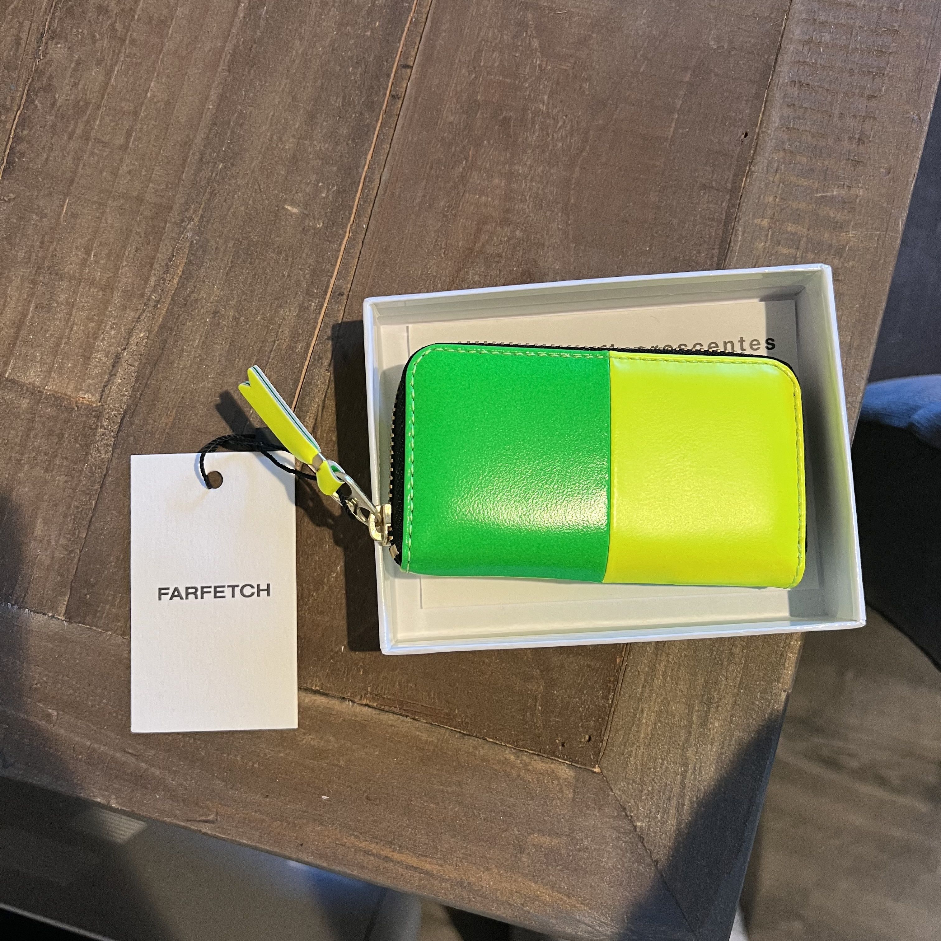 Comme des Garcons Colour Block Zip Wallet - Green/Yellow (SA410XFS) Size ONE SIZE - 2 Thumbnail