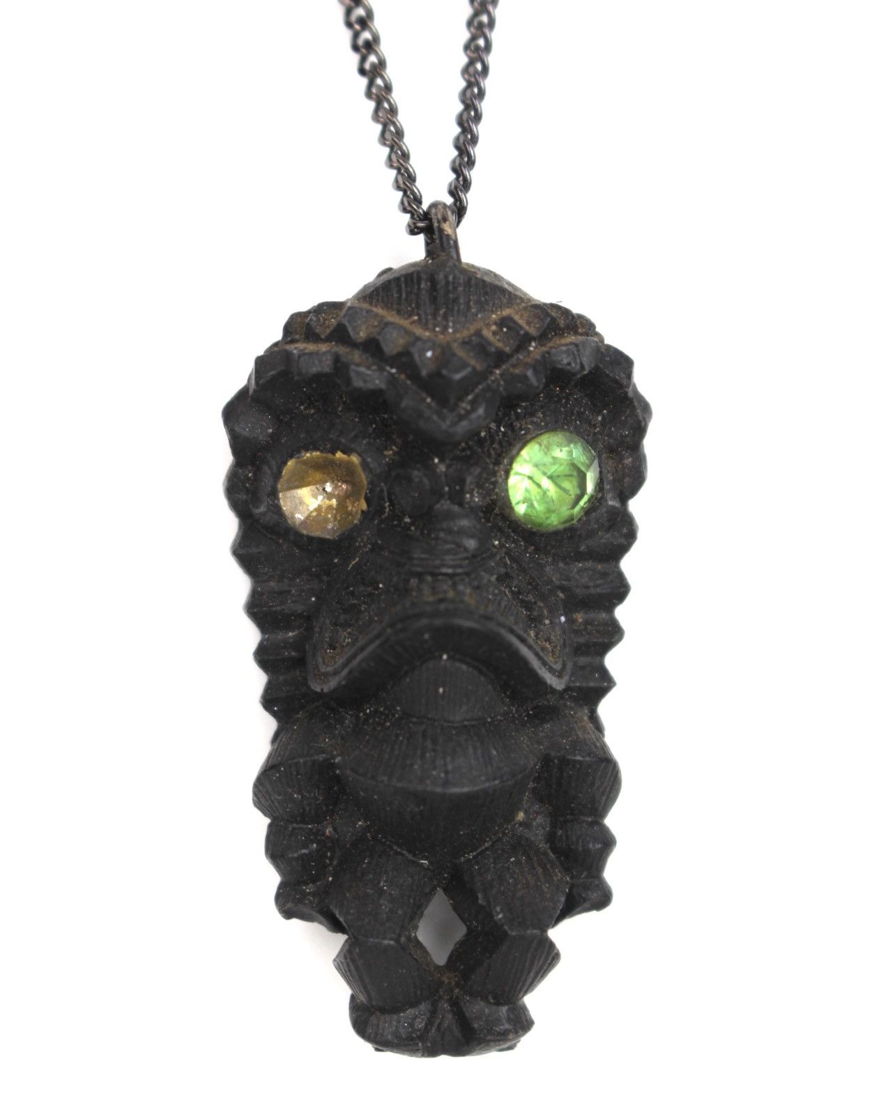 Vintage 1960S COCO JOE HAWAII TIKI “MONEY GOD” LAVA AMULET NECKLACE Size ONE SIZE - 1 Thumbnail