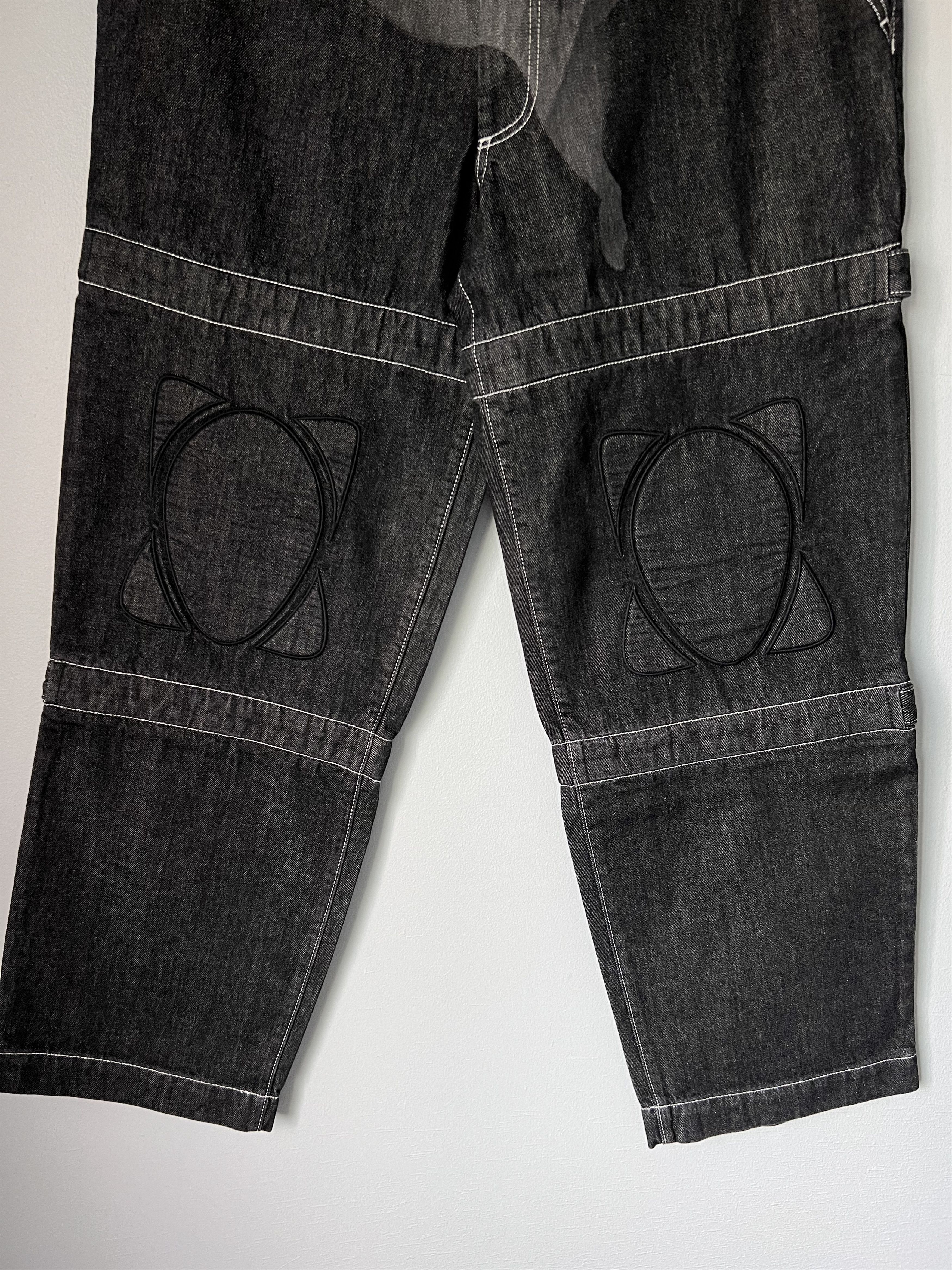 A$AP Rocky × Puma A$AP Rocky Puma F1 Knee Pad Denim Jeans in Black Size US 36 / EU 52 - 3 Thumbnail