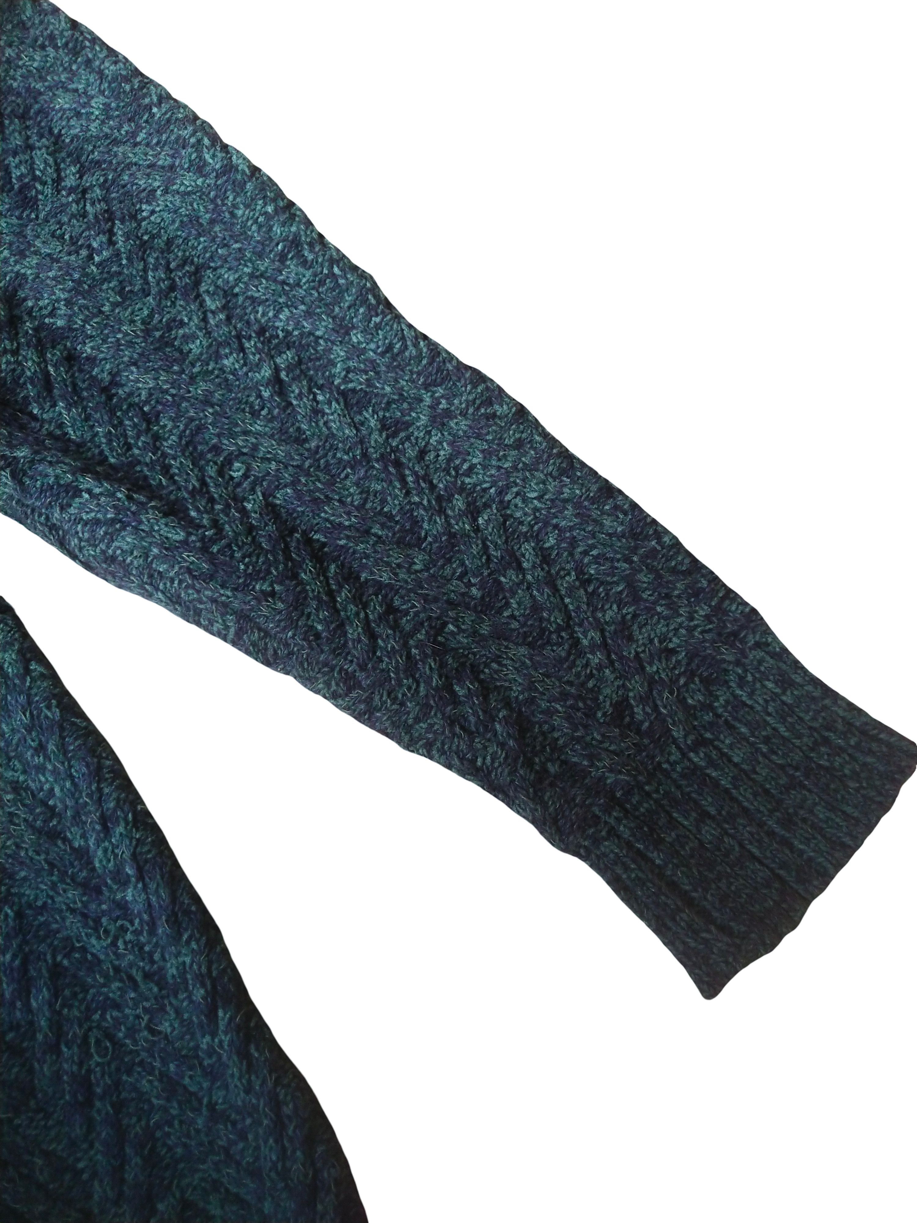 Tete Homme Tête Homme Tokyo Chevron Knit Marled Turtleneck Sweater Size US M / EU 48-50 / 2 - 4 Thumbnail