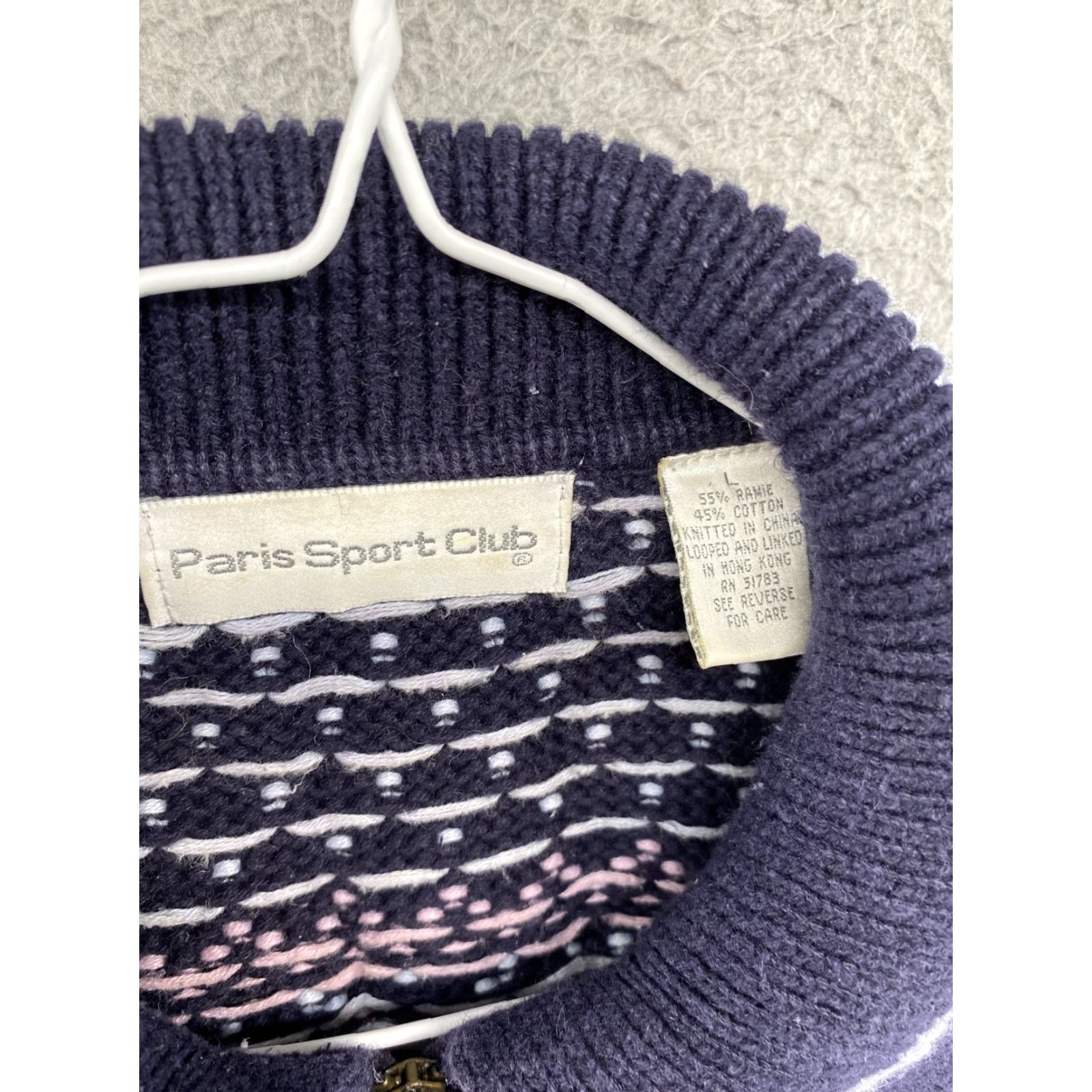 Vintage VINTAGE Paris Sport Club Women's Ramie Cotton 1/4 Zip Sweater Nordic Size L Isle Size L / US 10 / IT 46 - 2 Thumbnail