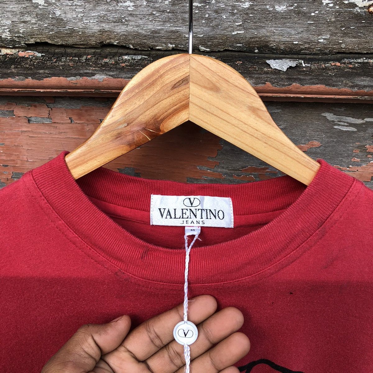 Valentino 🔥Steals🔥 Vintage 90s Faded VELENTINO Over Saiz Tshirt Size US M / EU 48-50 / 2 - 4 Thumbnail