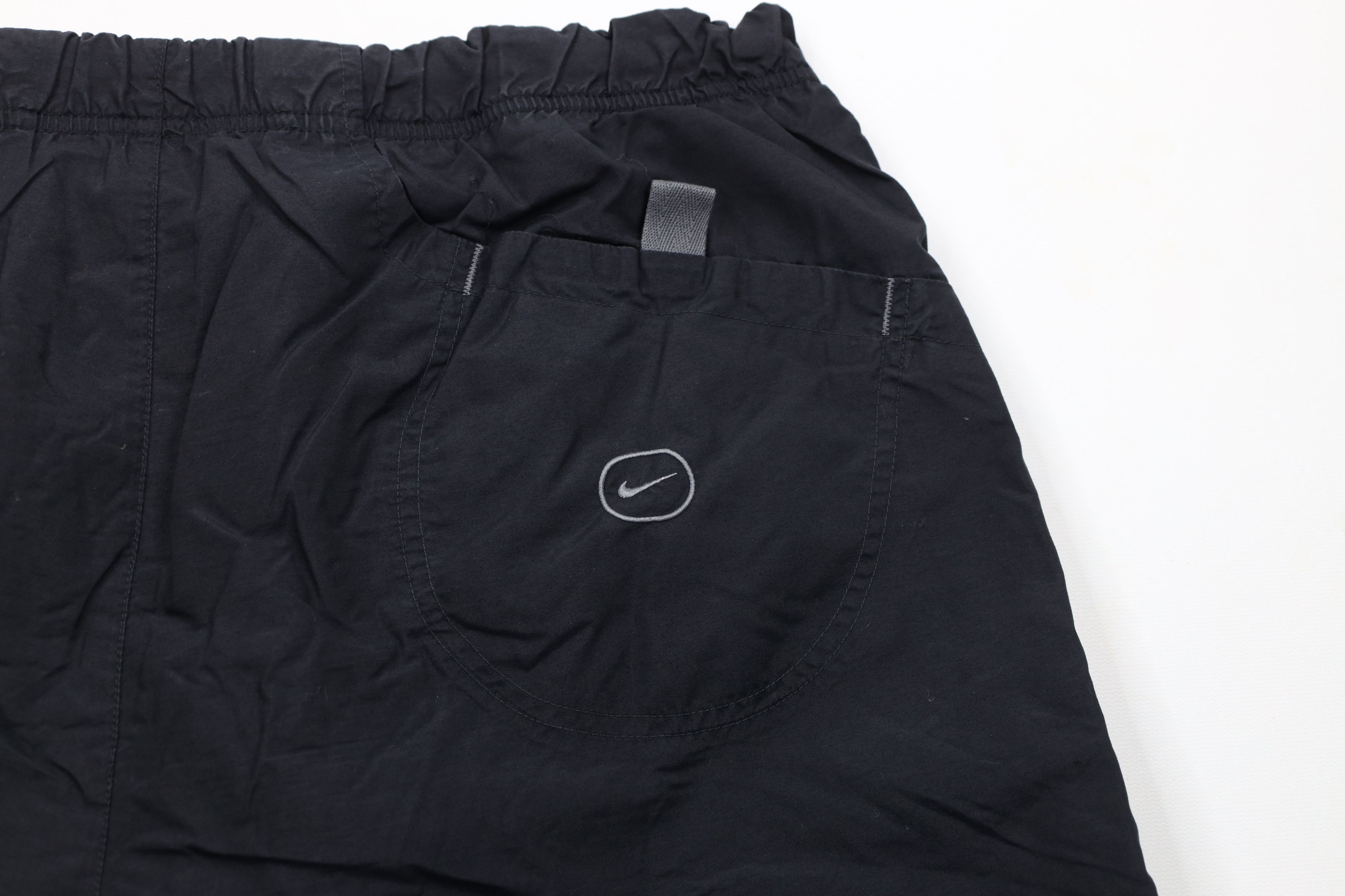 Nike × Vintage Vintage 90s Nike Travis Scott Mini Swoosh Lined Shorts Black Size US 36 / EU 52 - 10 Thumbnail