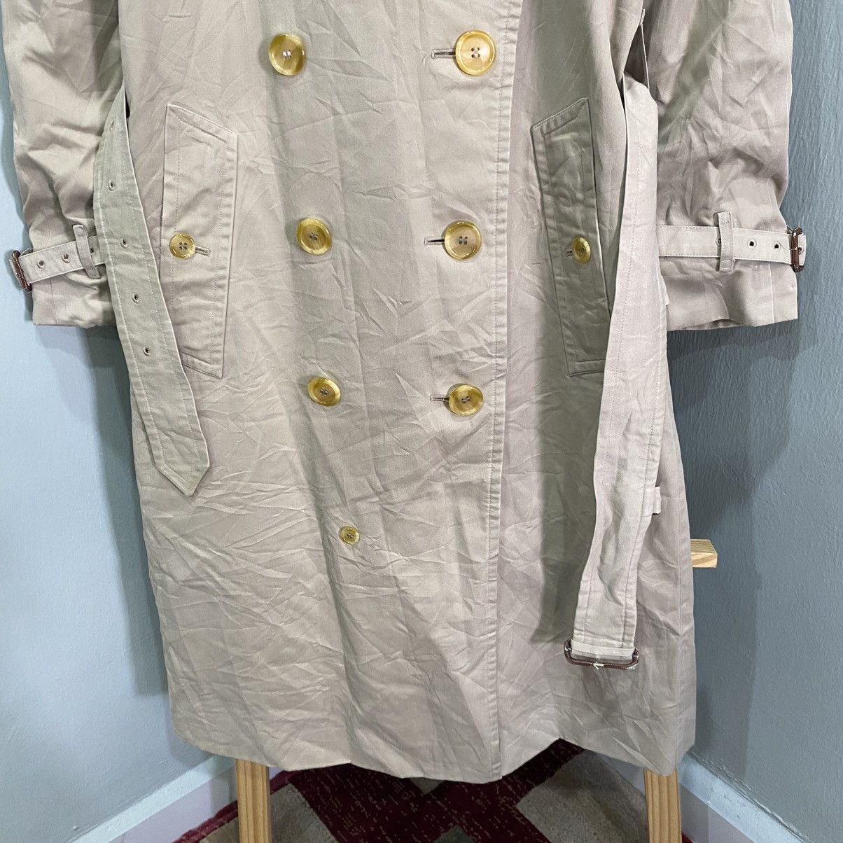 Burberry Vintage Burberrys Nova Check Double Breasted Trench Coat Size US M / EU 48-50 / 2 - 6 Thumbnail