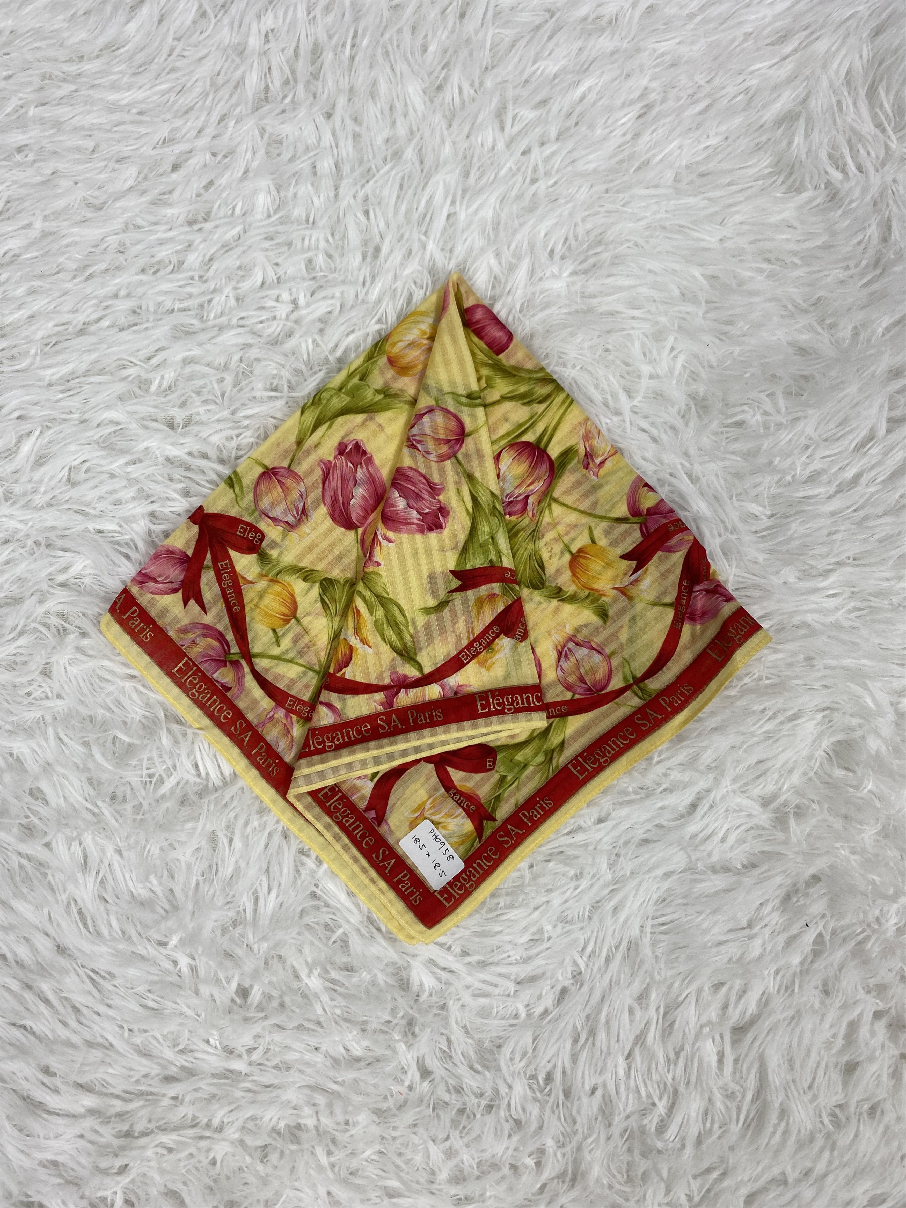 Vintage Vintage Elegancy S.A Handkerchief Neckerchief PH0958 Size ONE SIZE - 1 Thumbnail