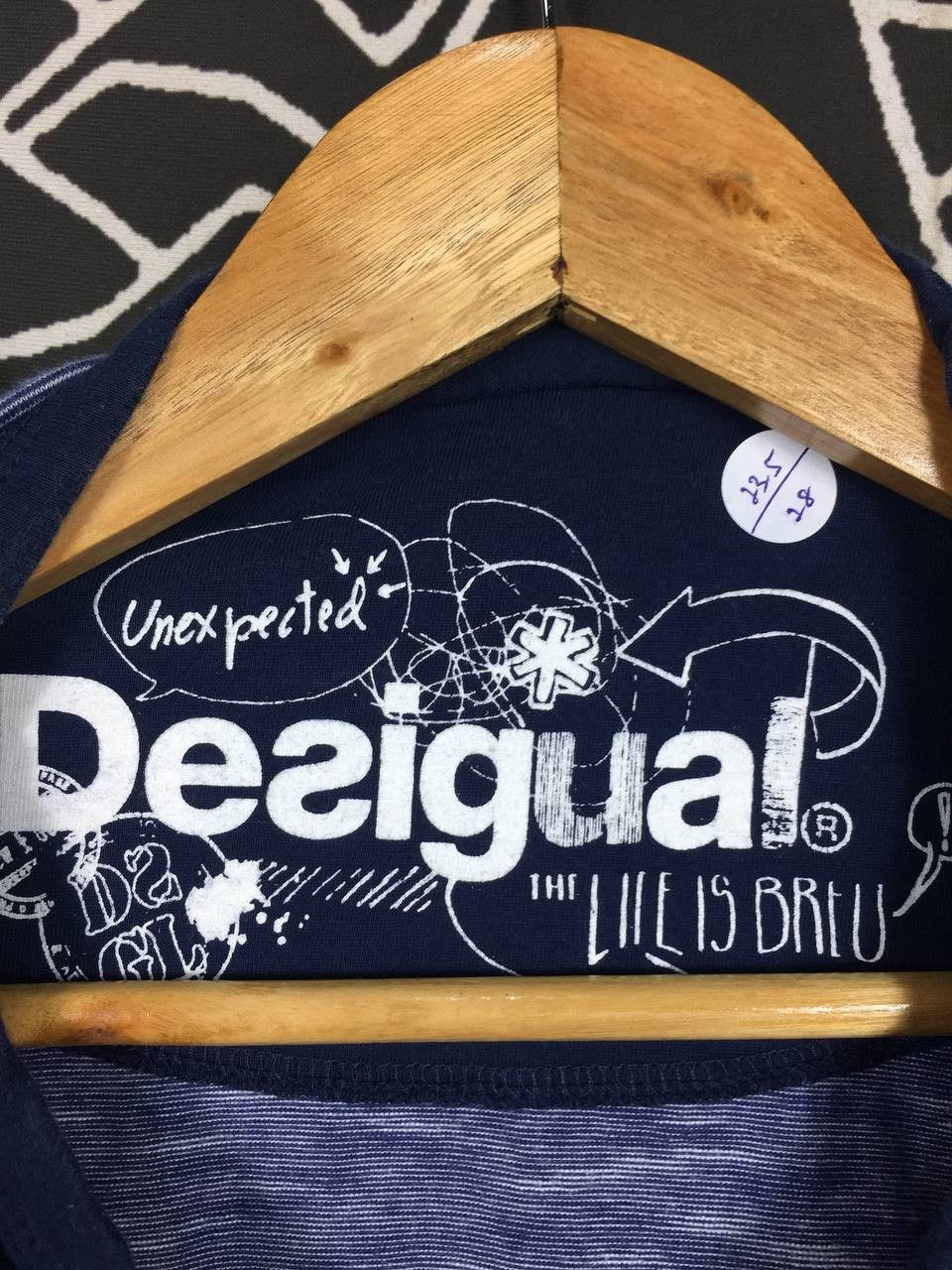 Designer × Desigual Desigual The Life Is Brue Henley Neck Tee Size US XL / EU 56 / 4 - 8 Thumbnail