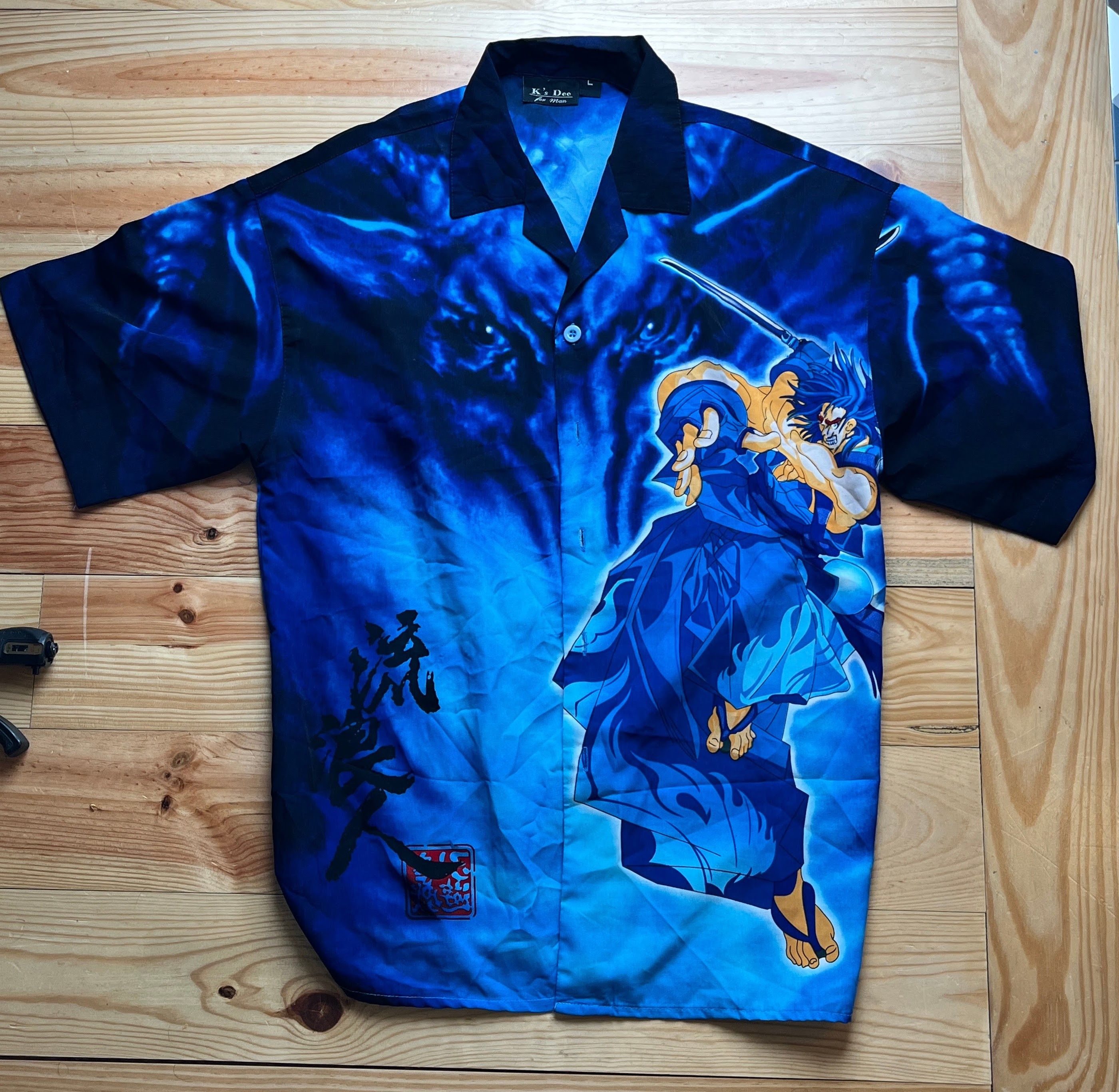 Other K's Dee For Man Samurai Anime Button-Up L Y2K Size US L / EU 52-54 / 3 - 1 Thumbnail