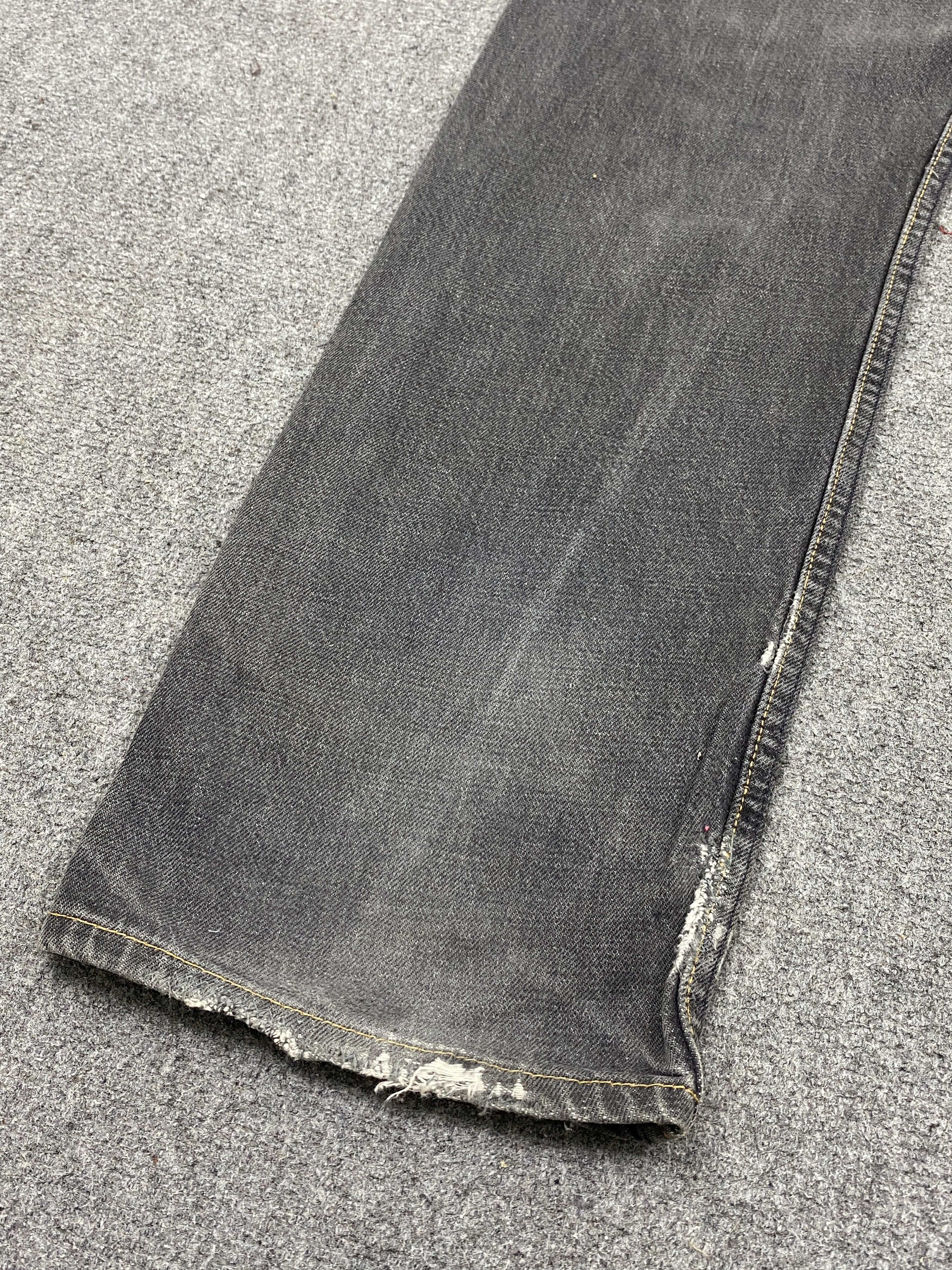 Levi's Vintage 90s Levis 501 Distressed Faded Black Jeans Size US 33 - 18 Thumbnail