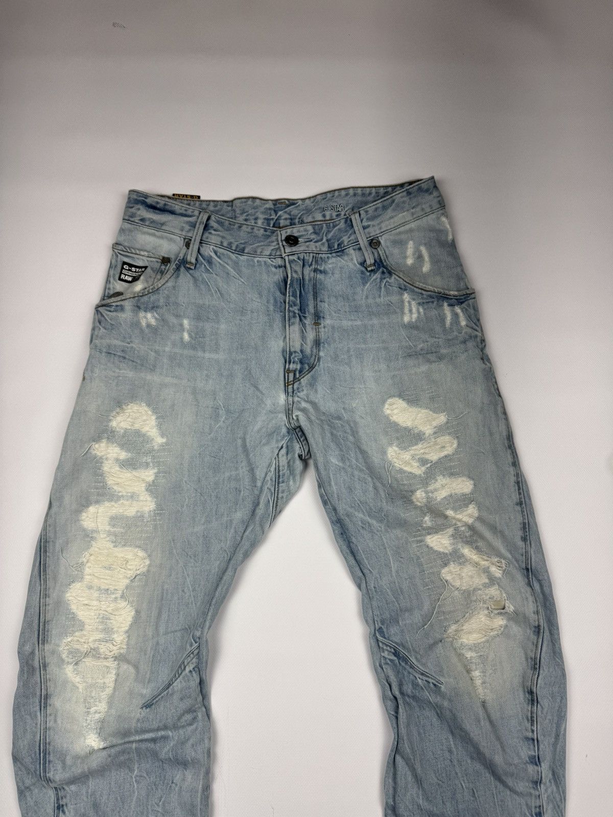 G-Star Vintage G-Star Raw Distressed Banana Cut Jeans Size US 31 - 2 Thumbnail