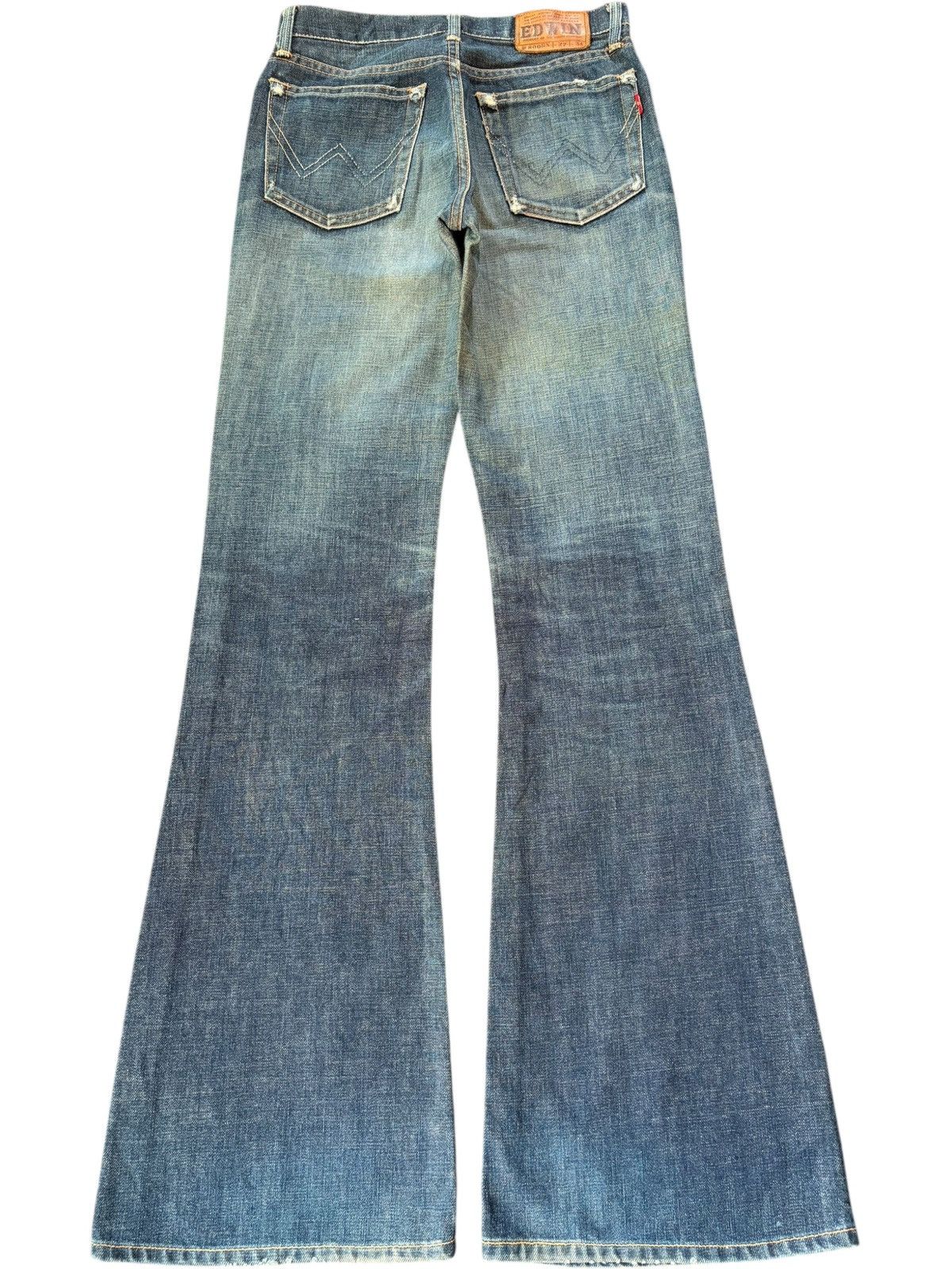 Edwin Vintage Edwin 800sx Faded Wash Distress Flare Jeans Size 27" / US 4 / IT 40 - 2 Thumbnail