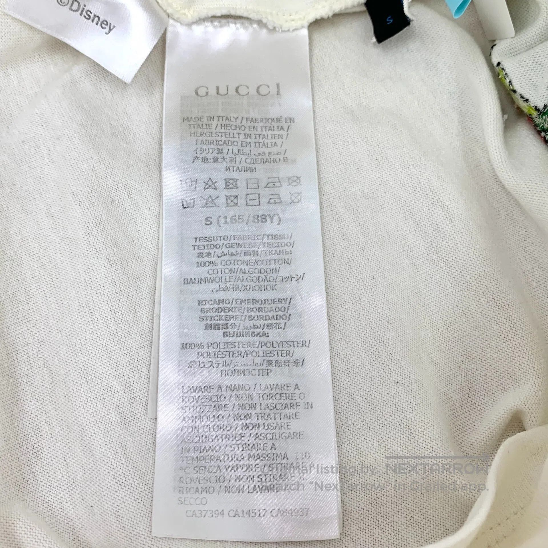 Gucci Guicci White Logo Donald Duck Embroidered Cotton Crew Neck Size US S / EU 44-46 / 1 - 7 Thumbnail