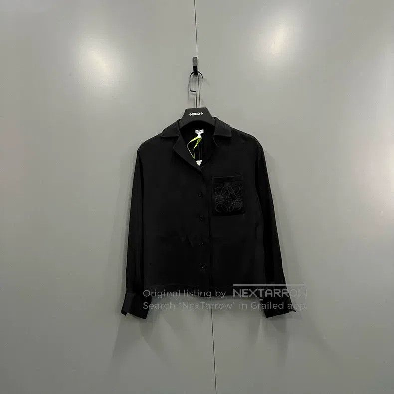 Loewe Loewe Black Embroidered Logo Shirt Size XXS / US 00 / IT 34 - 1 Thumbnail