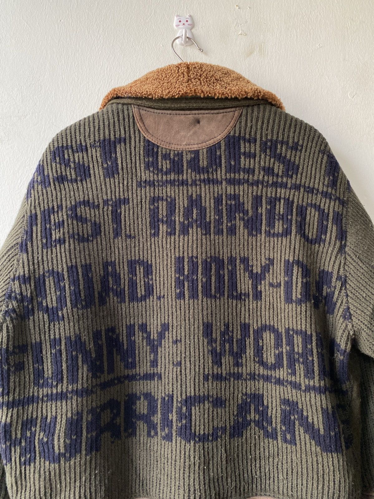 Jean Charles De Castelbajac × Vintage 1980s - Jean De Castelbajac Wool/Knit Flying Fur Jacket Size US L / EU 52-54 / 3 - 15 Thumbnail