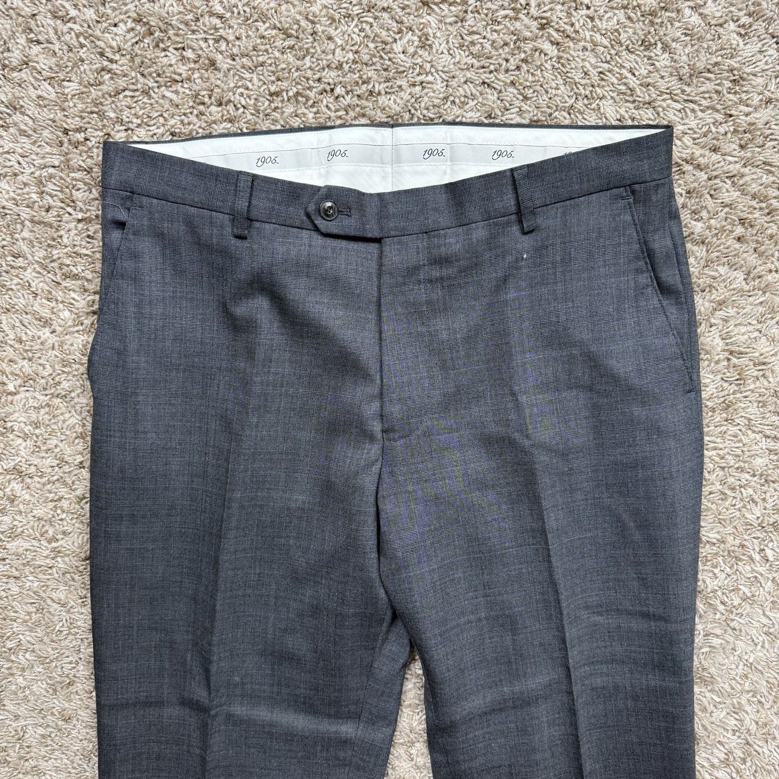 Jos. A. Bank Jos A Bank 40 Short 32” Waist Grey Wool Jacket Pants Suit Size 40S - 9 Thumbnail