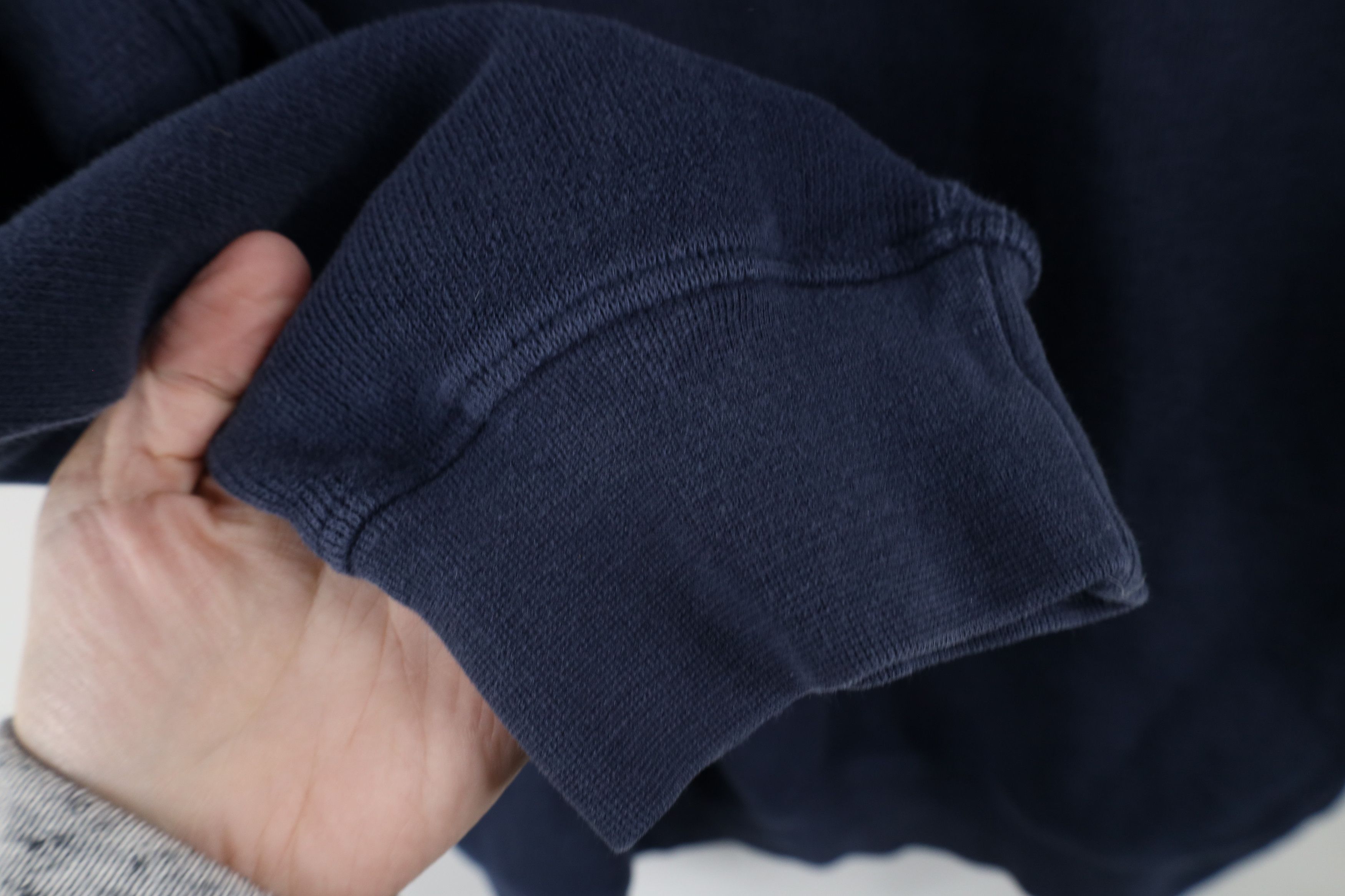 Vintage Vintage 90s Streetwear Ribbed Knit Crewneck Sweater Blue Size US XL / EU 56 / 4 - 8 Thumbnail