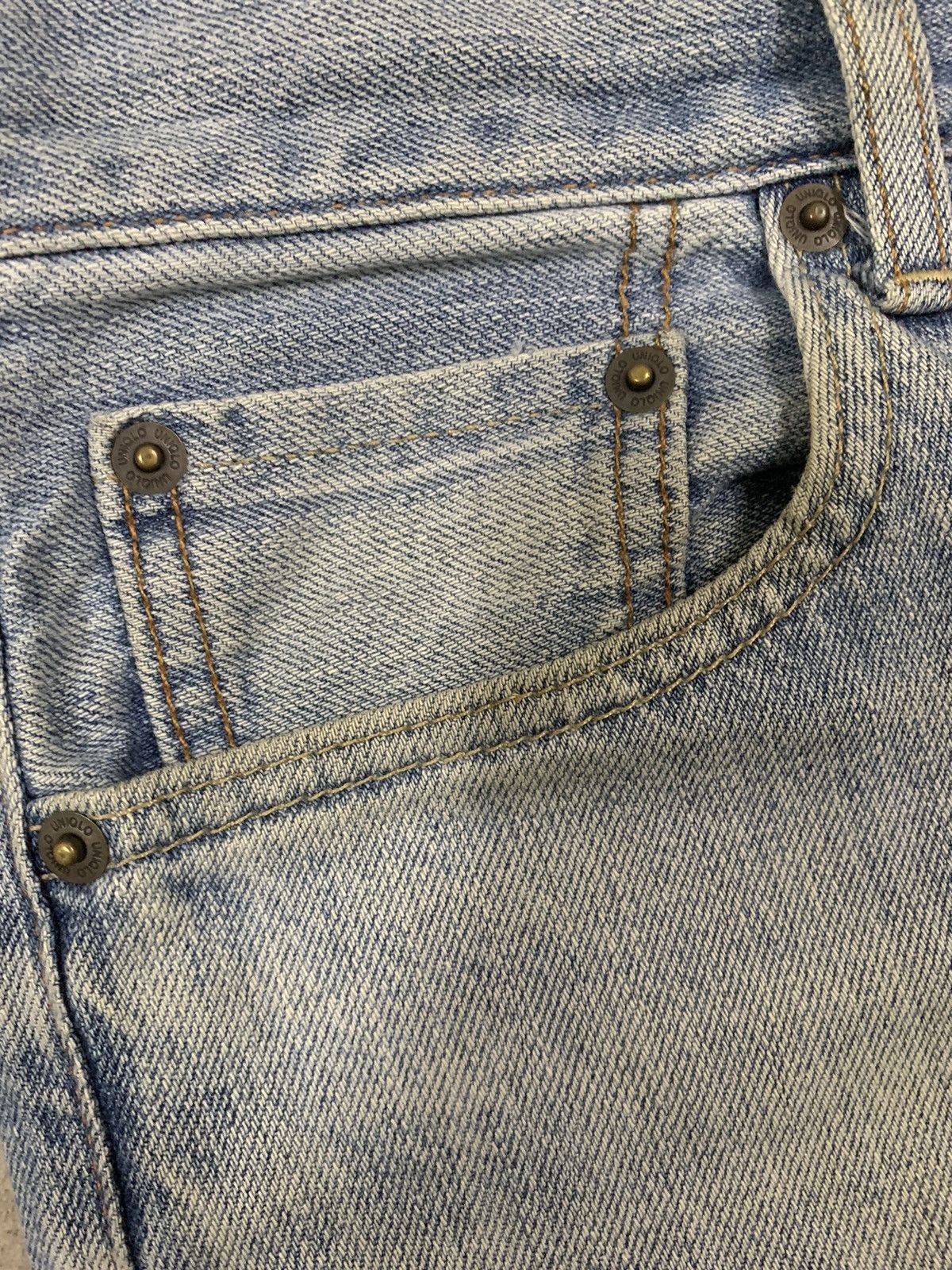 Jun Takahashi Vintage Uniqlo UJ Selvedge Mud Wash Regular Straight Jeans Size US 32 / EU 48 - 6 Thumbnail